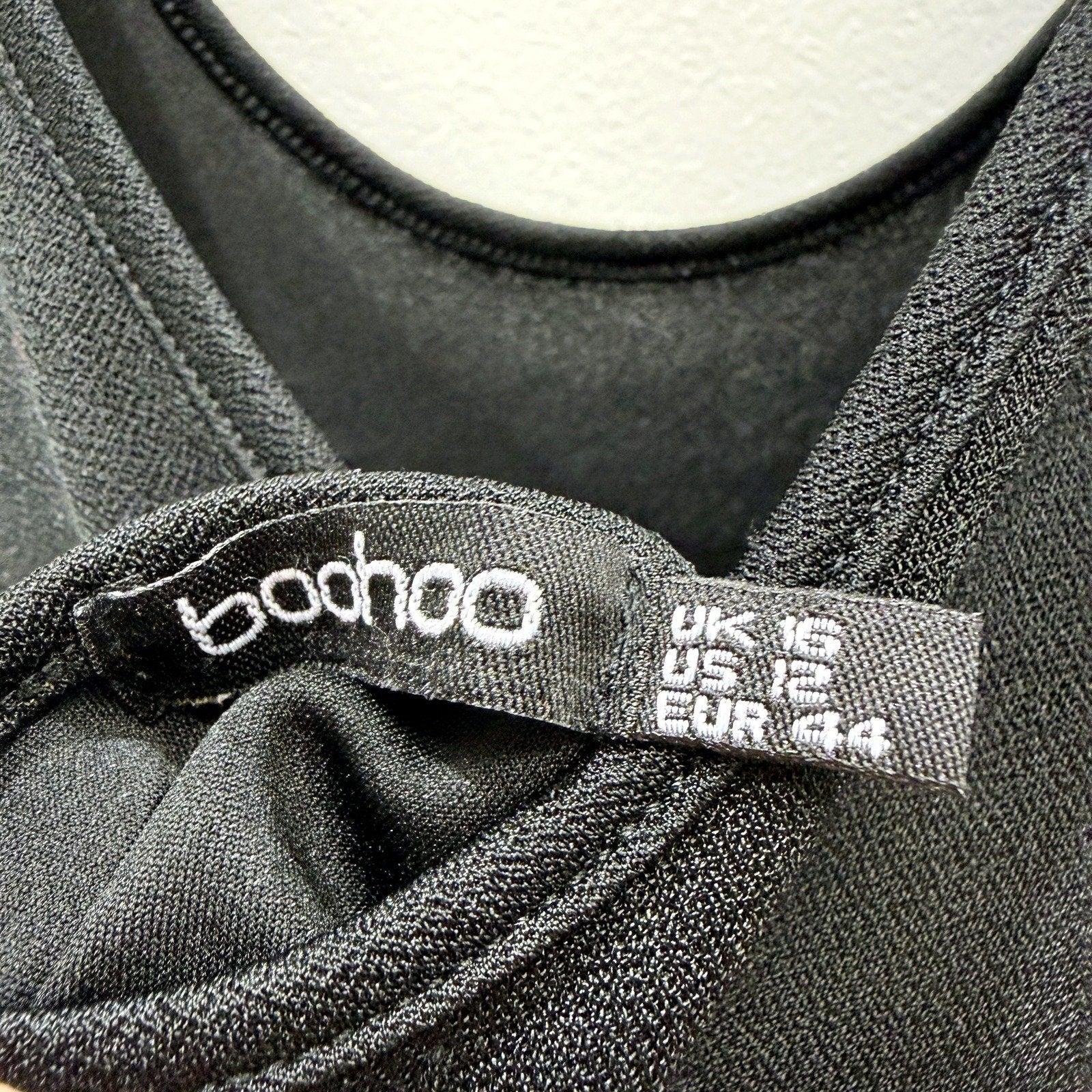 Boohoo Womens Sleeveless Pullover Dress Black Casual Cotton Blend Size 16 - Image 5
