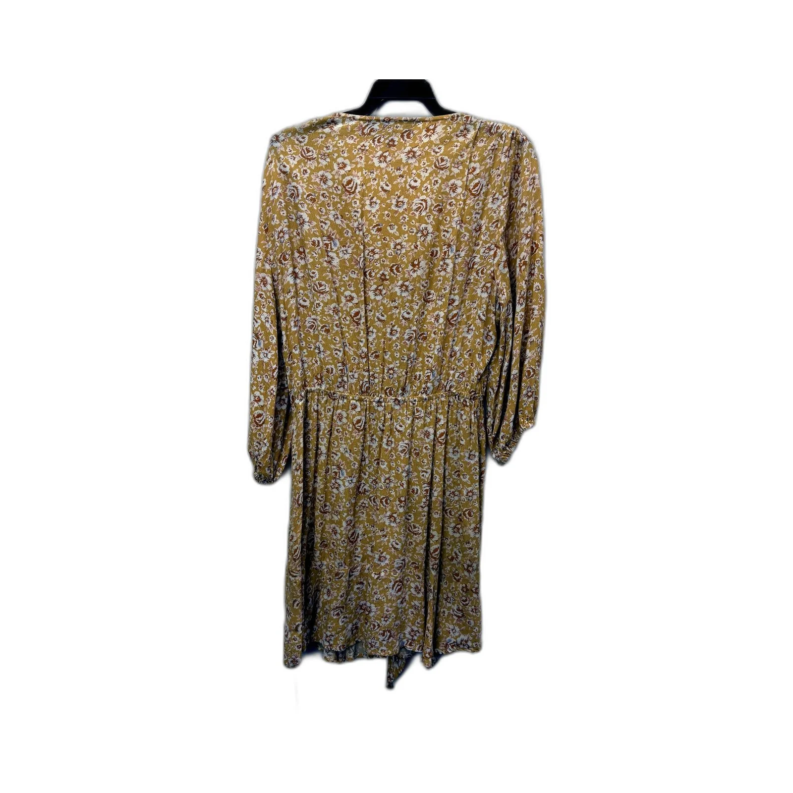 Kivari Womens Floral Print Tiered Rayon Puff Sleeve Dress Multi Color Size L - Image 2