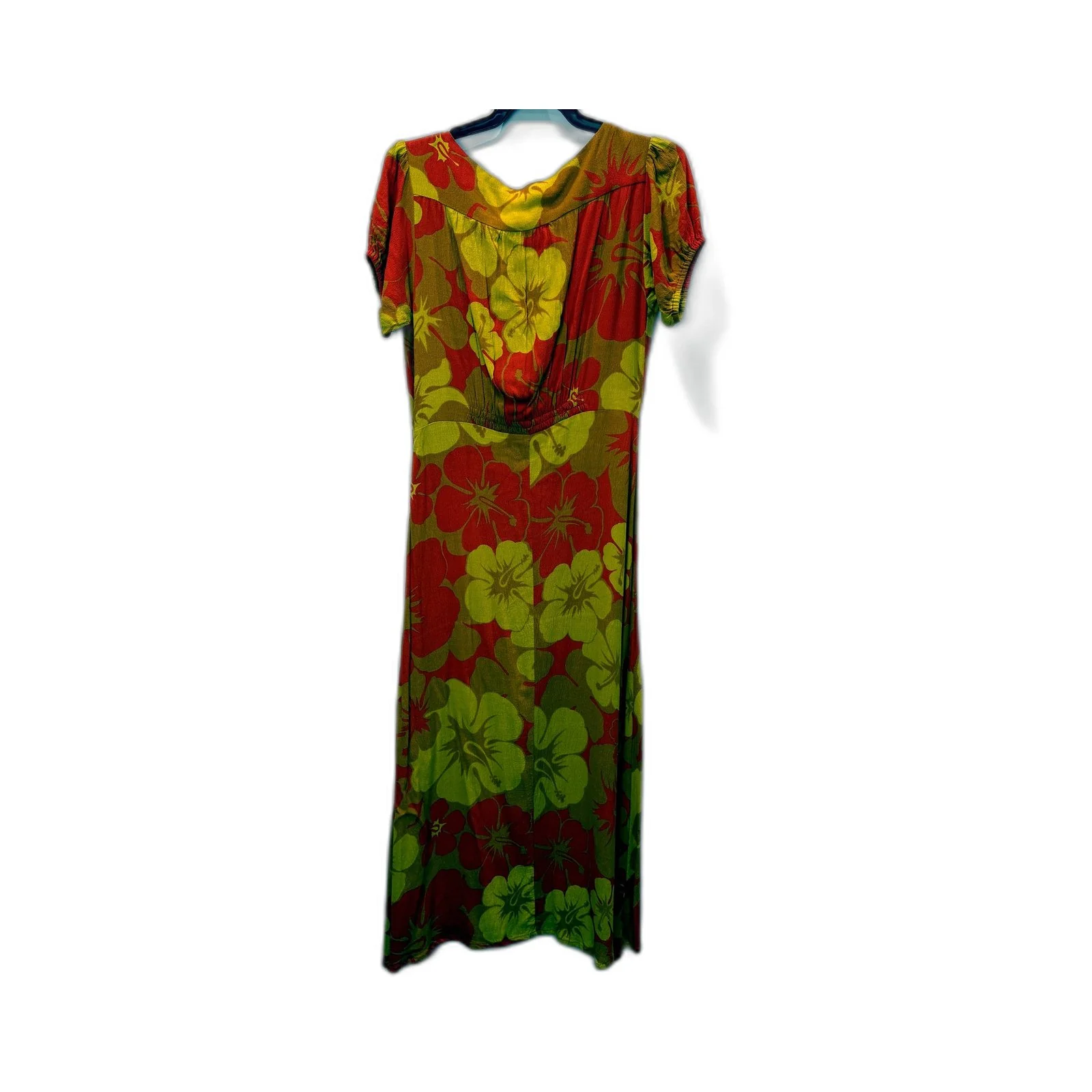 Faithfull the Brand Womens Floral Puff Sleeve Rayon Dress Multi Color Size 6 - Image 2