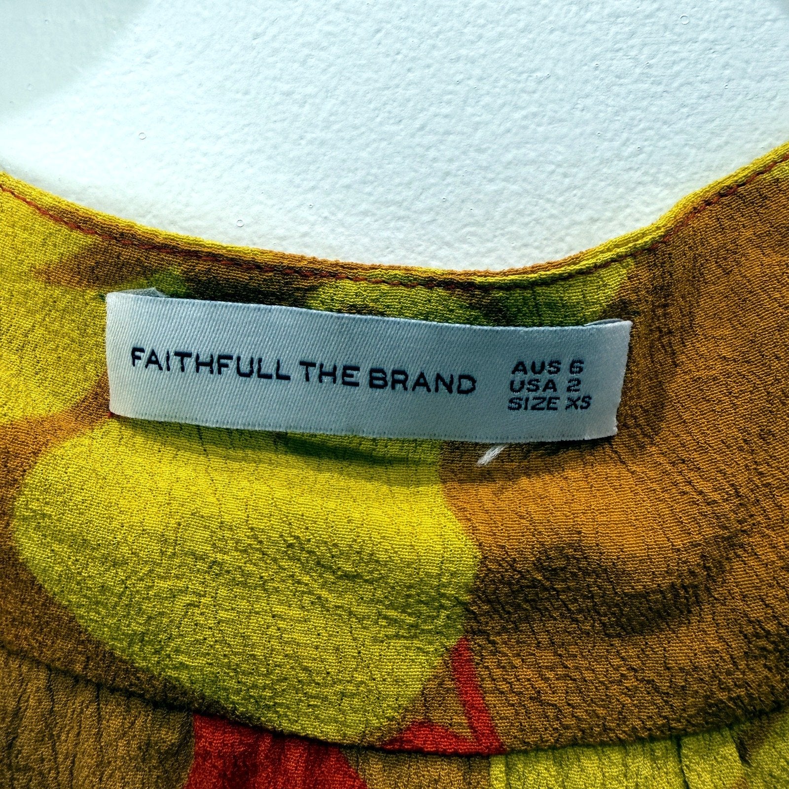 Faithfull the Brand Womens Floral Puff Sleeve Rayon Dress Multi Color Size 6 - Image 3