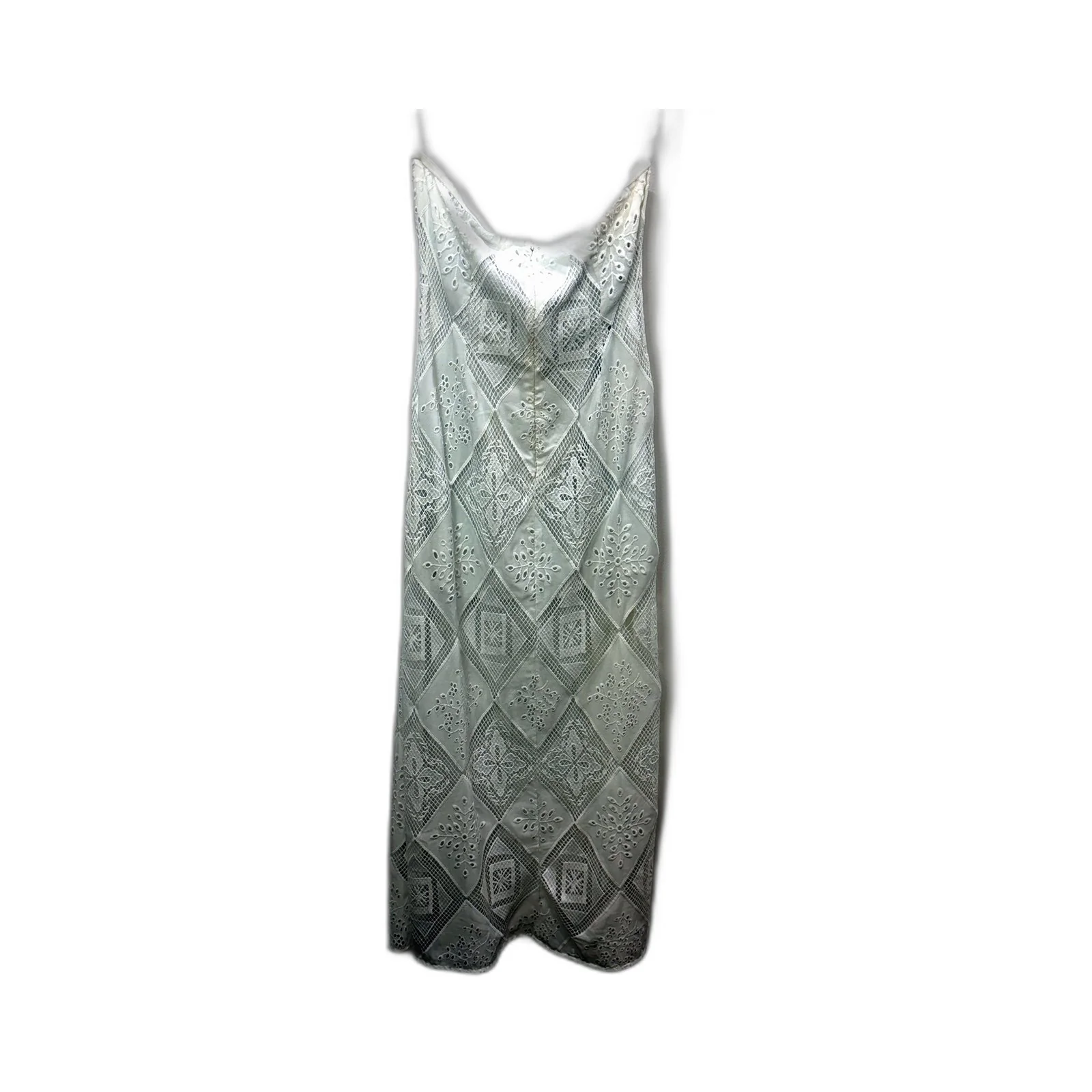 ASOS Design Womens Strapless Lace Midi Dress in White - Size 12