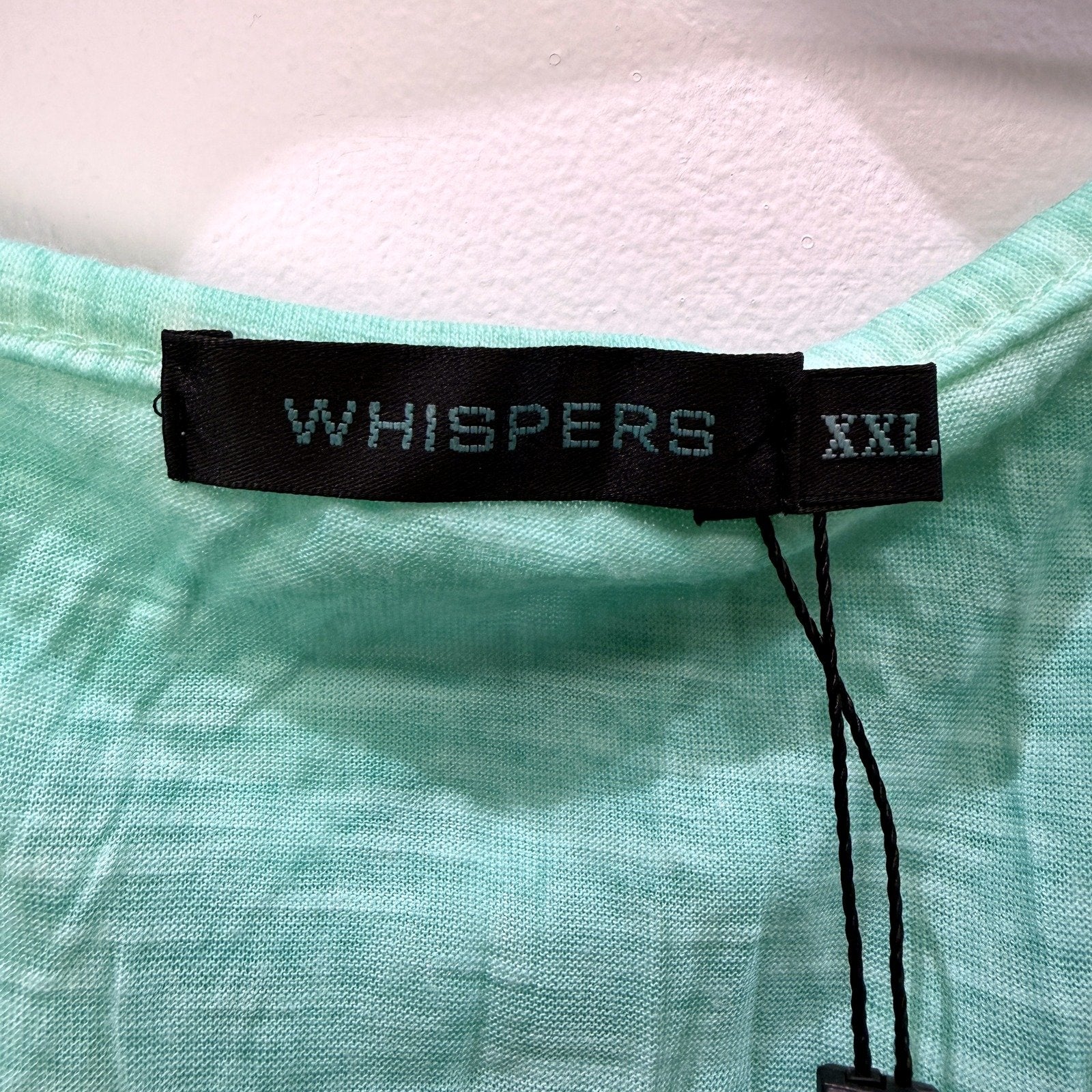 Whispers Womens Sleeveless Ruffle Tank Top Green Casual Blouse Size XXL NEW - Image 5