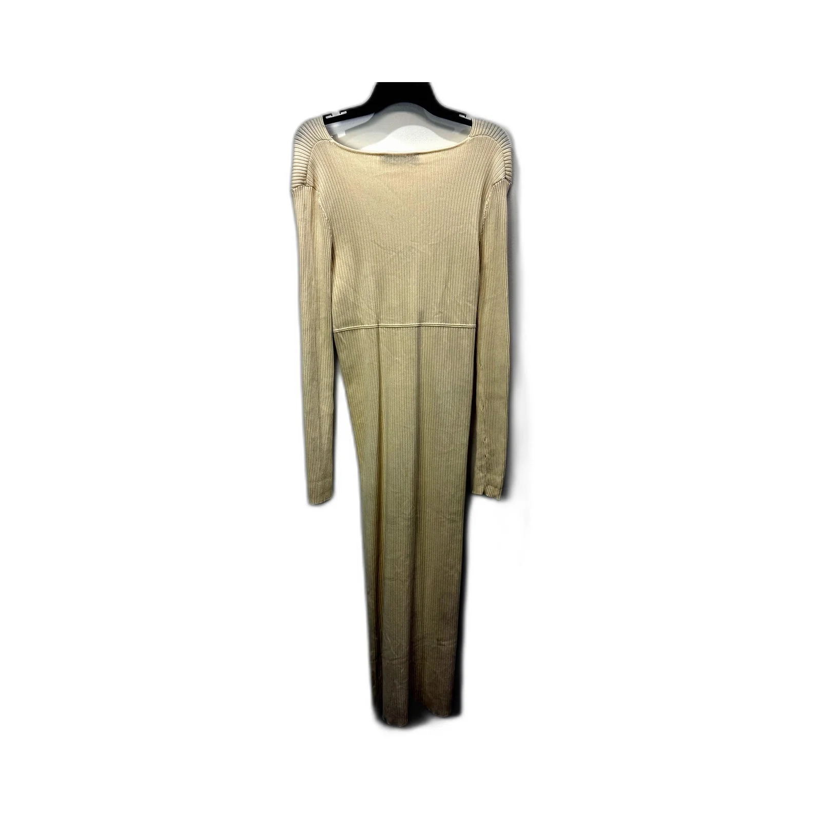 Zara Womens Ribbed Knit Maxi Dress in Cream - Comfortable Casual Style Size M - Image 2