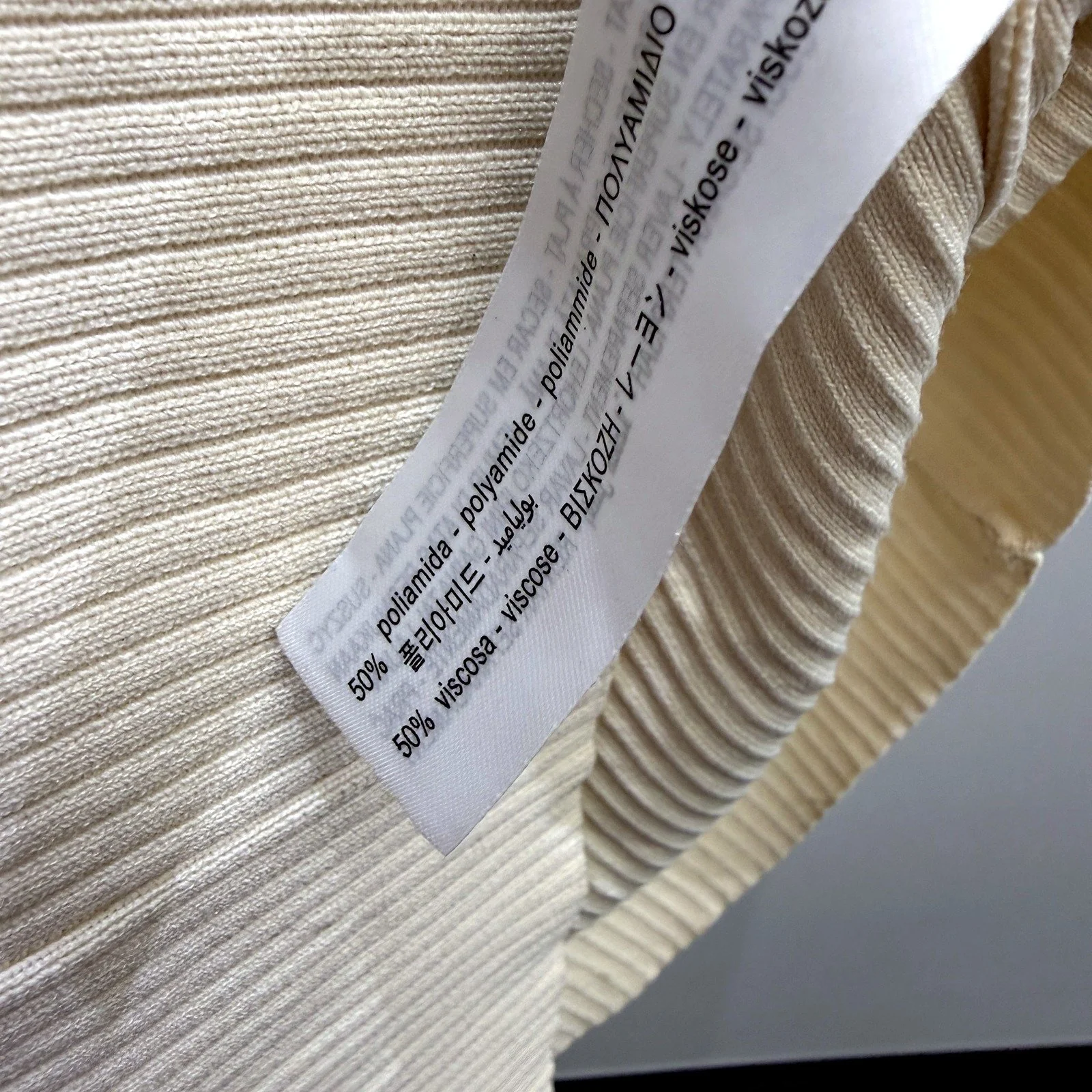 Zara Womens Ribbed Knit Maxi Dress in Cream - Comfortable Casual Style Size M - Image 5