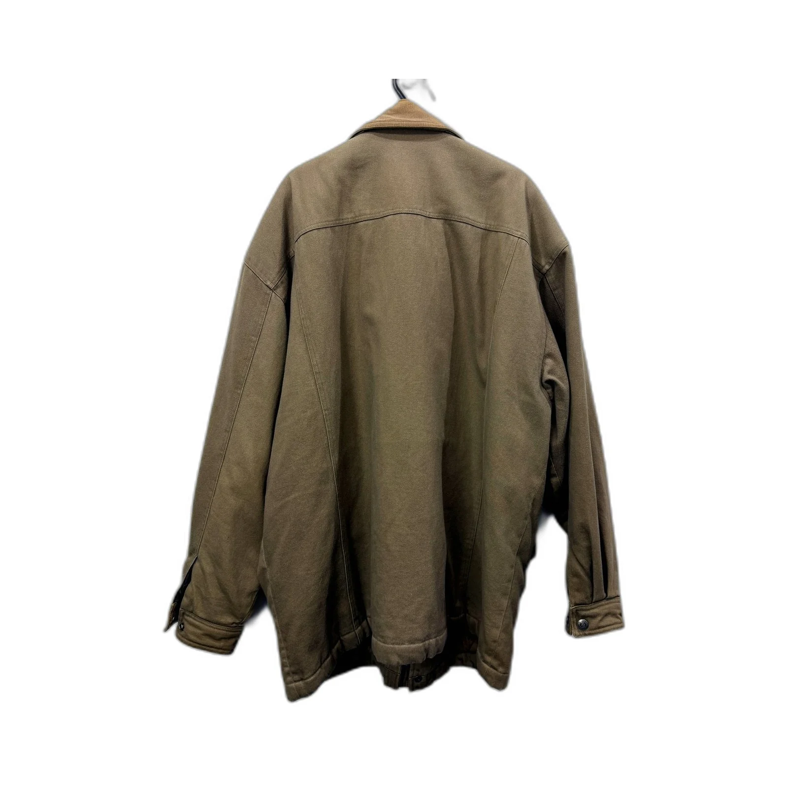 Billabong Mens Corduroy Canvas Jacket for Casual Outdoor Work in Tan, Size XL - Image 2