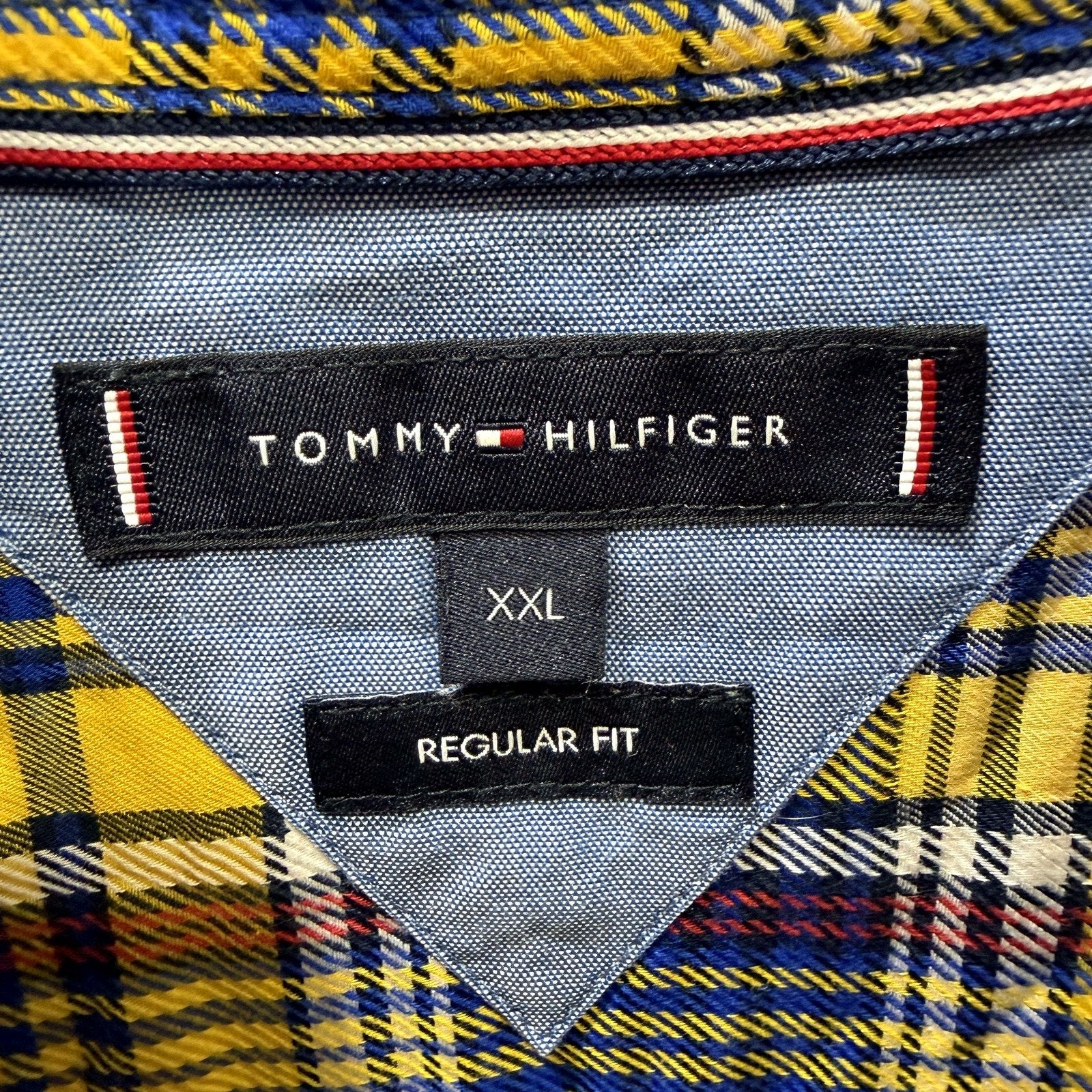 Tommy Hilfiger Mens Plaid Button-Down Shirt Cotton Casual Multicolor Size XXL - Image 3