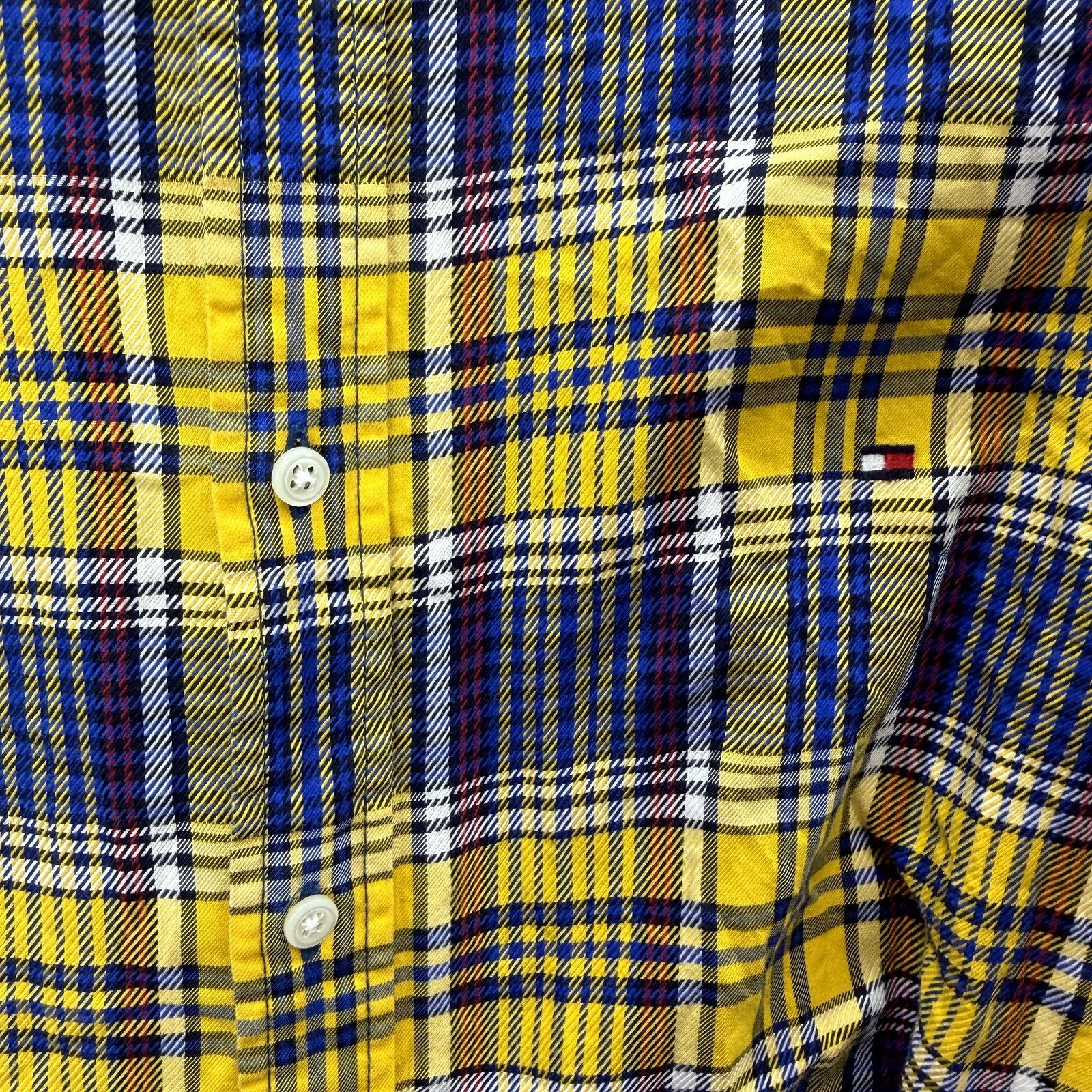 Tommy Hilfiger Mens Plaid Button-Down Shirt Cotton Casual Multicolor Size XXL - Image 5