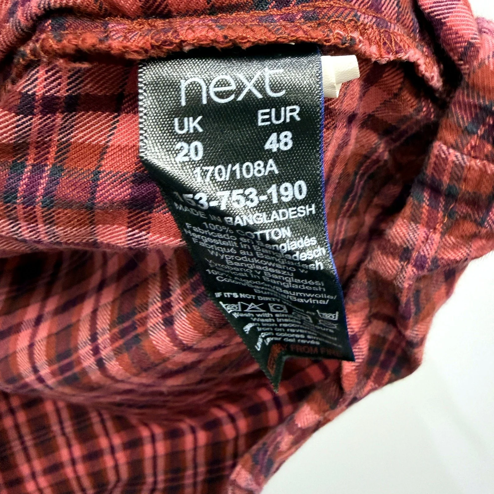 Next Womens Plaid Button-Up Shirt in Multi Color and - Size 20 - Image 4