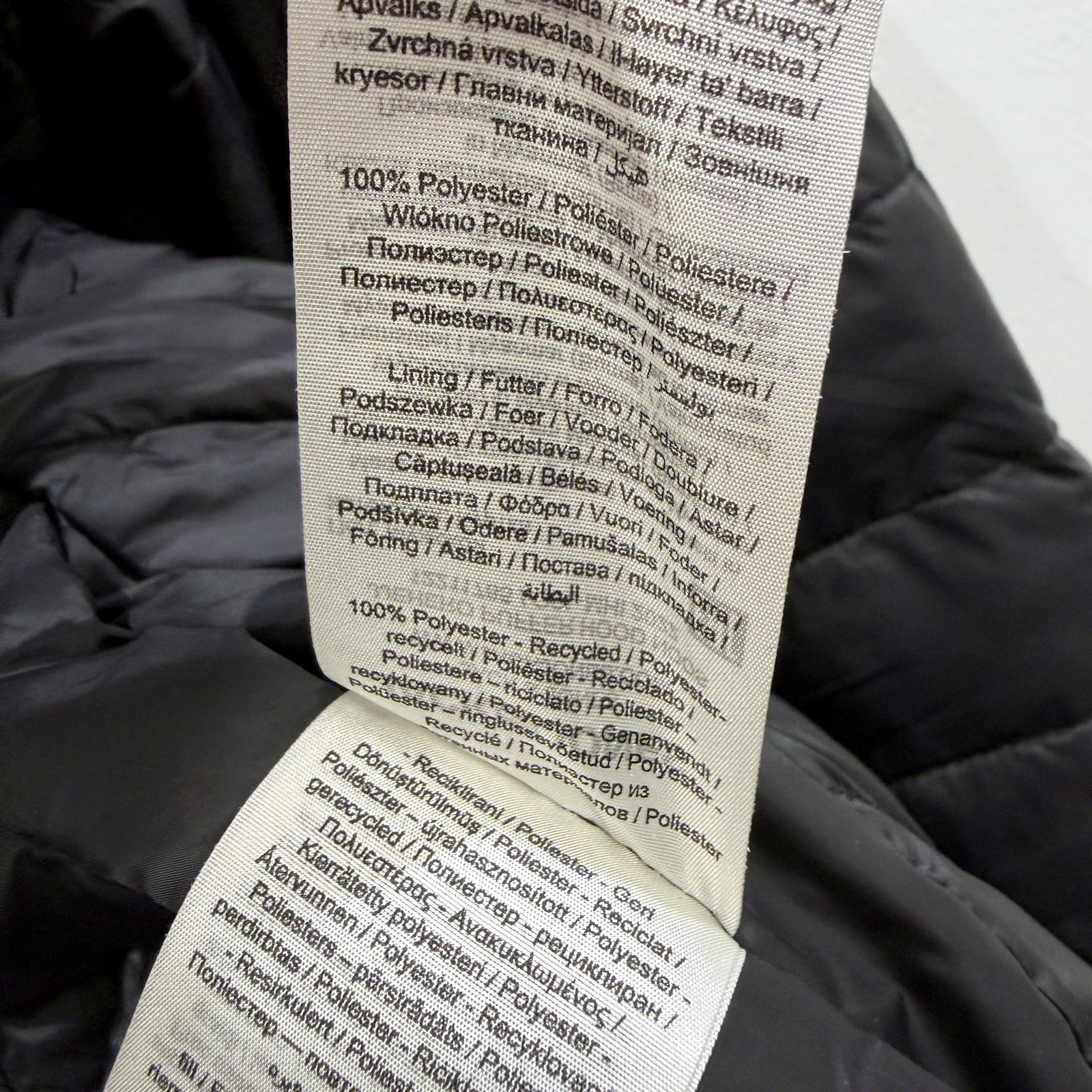 Jack & Jones Mens Hooded Puffer Jacket in Black with Quilted Nylon Design Size M - Image 8