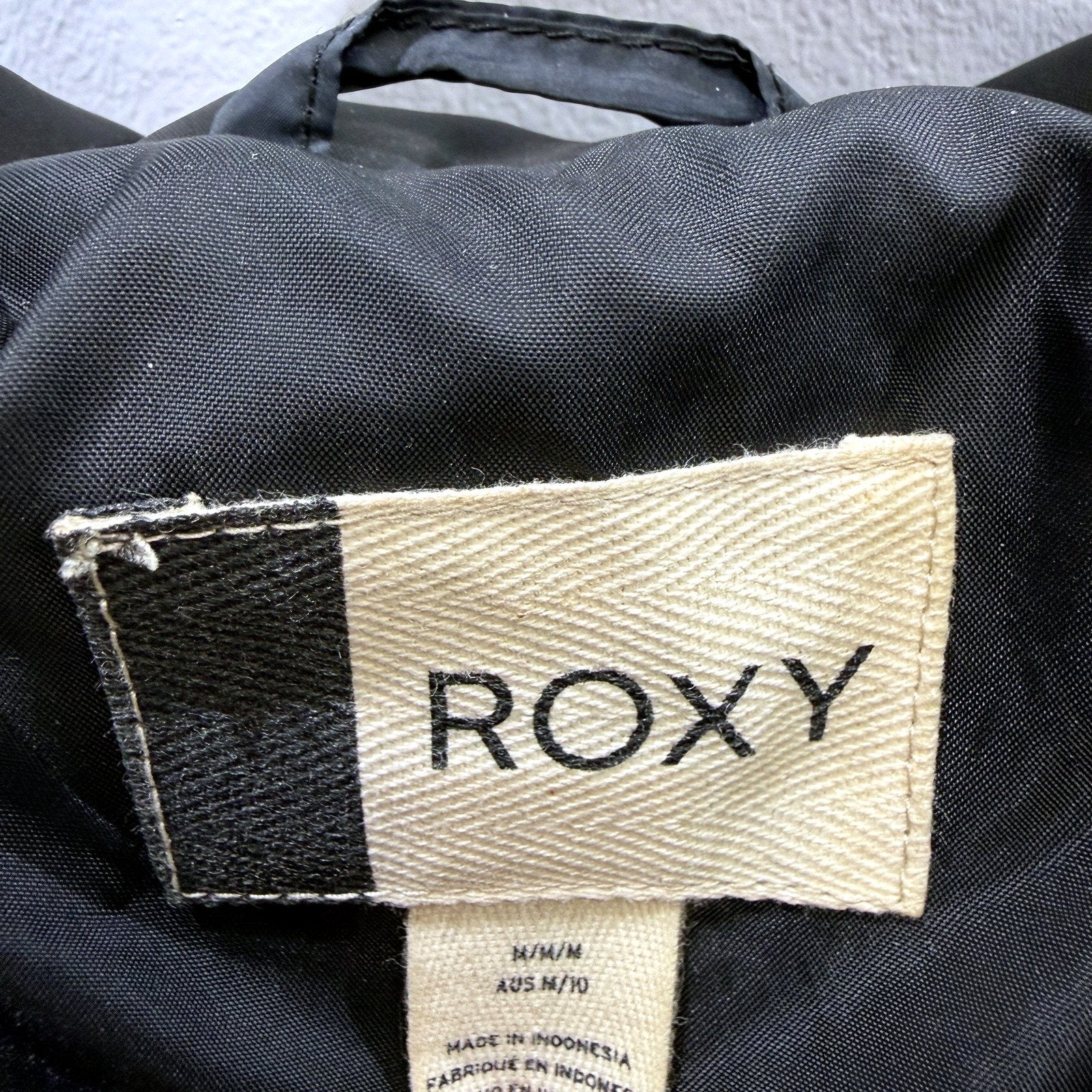 Roxy Womens Warm Hooded Ocean Ways Puffer Jacket in Navy Size 10 - Image 5