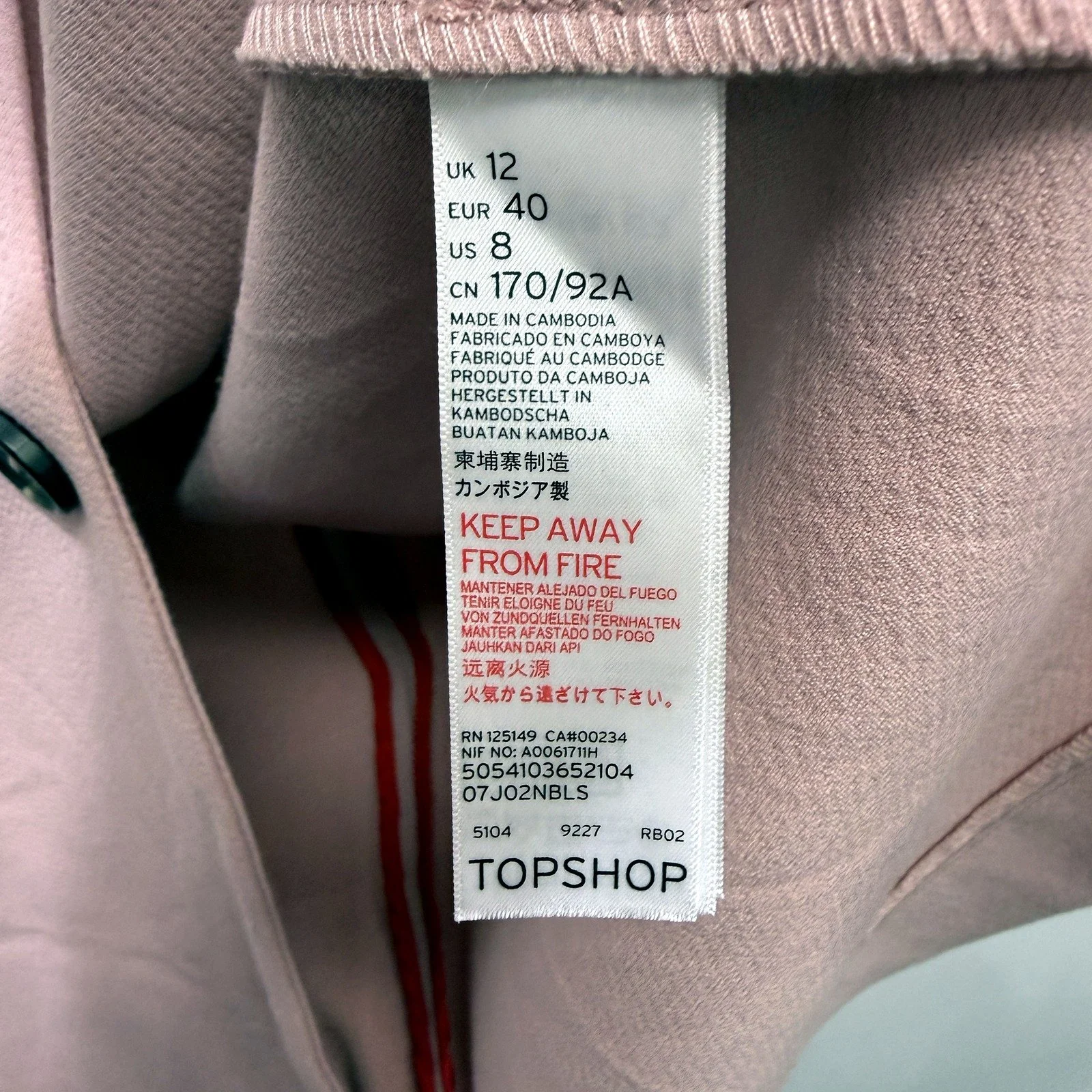 Topshop Womens Lightweight Casual Outerwear Coat in Pink Size 12 NEW - Image 4