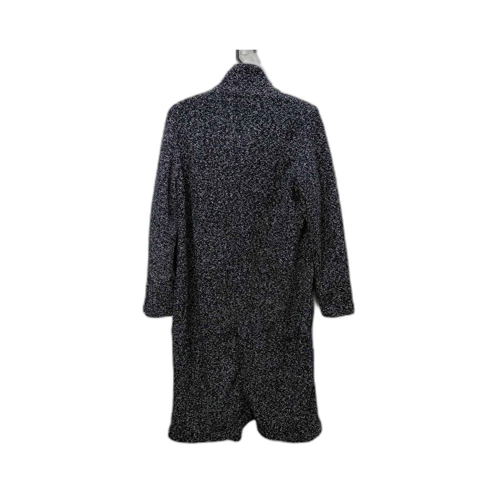Espirit Womens Textured Knit Overcoat Multi Color Black Navy White Size 12 - Image 2