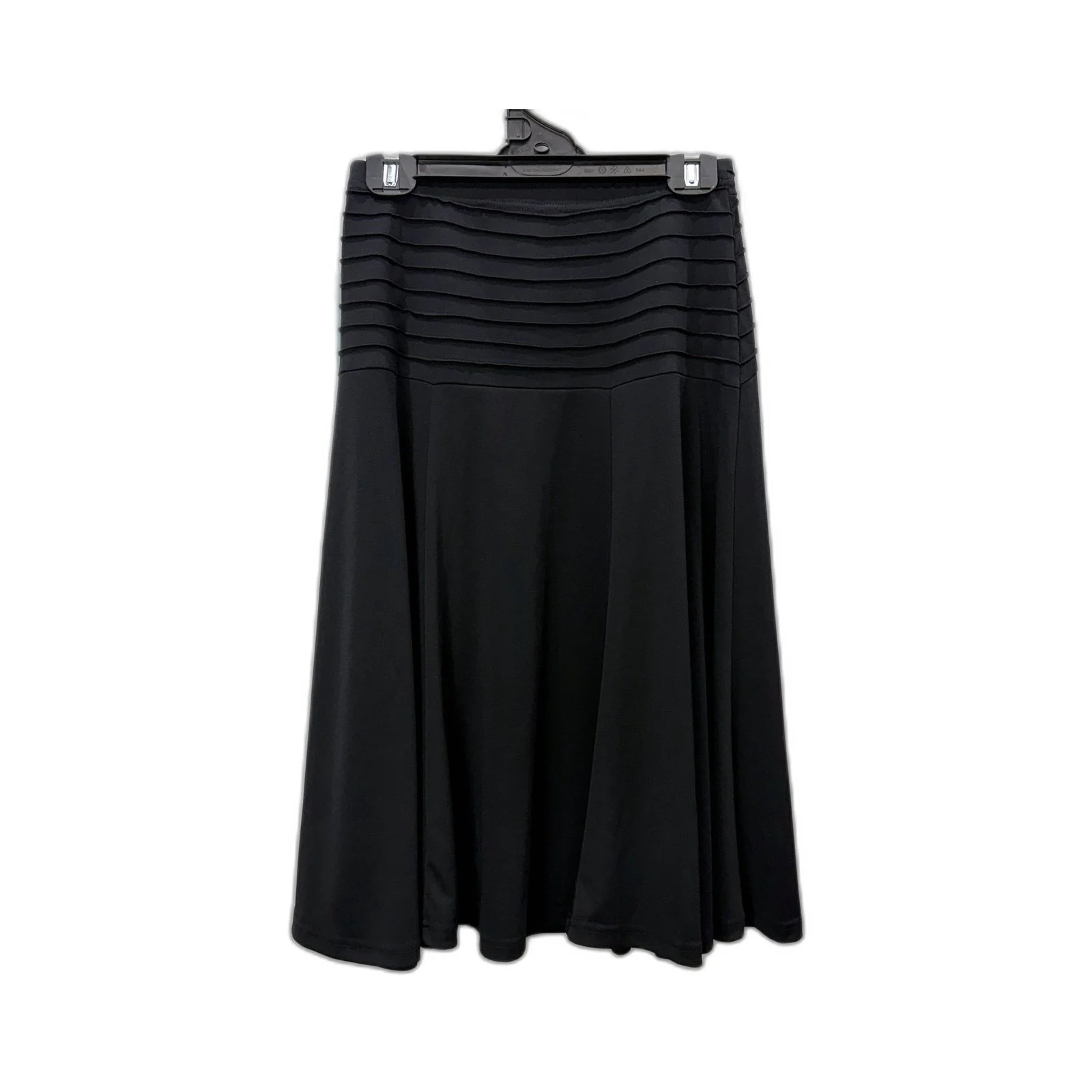 Black Pepper Womens Pleated Midi Skirt Elastic Waist Knee Length Size 10 NEW - Image 2