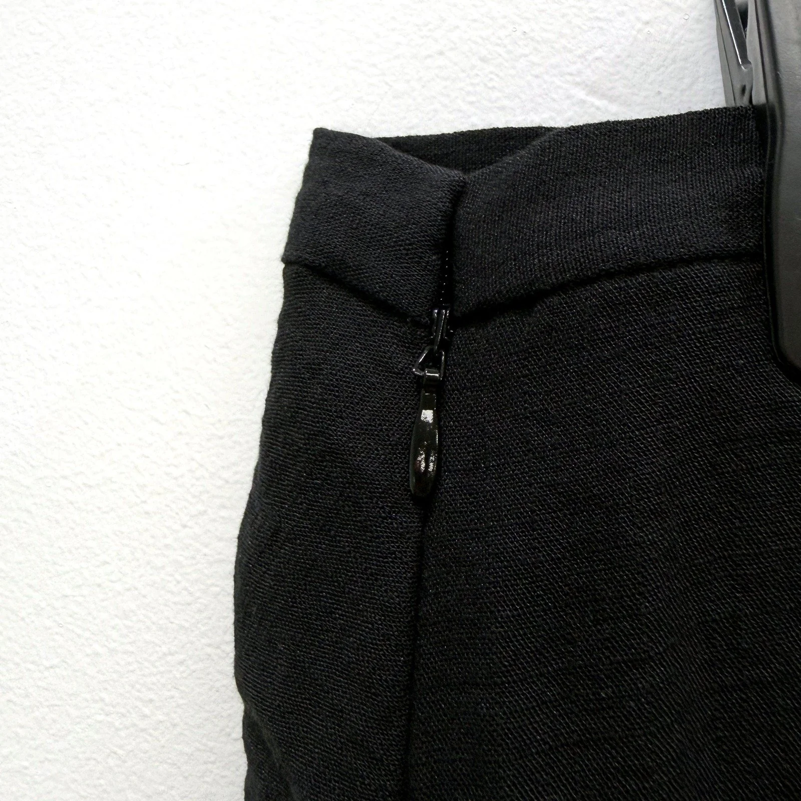 H&M Womens Slit Midi Skirt in Black Viscose Polyamide Blend, Size 16 - Image 4