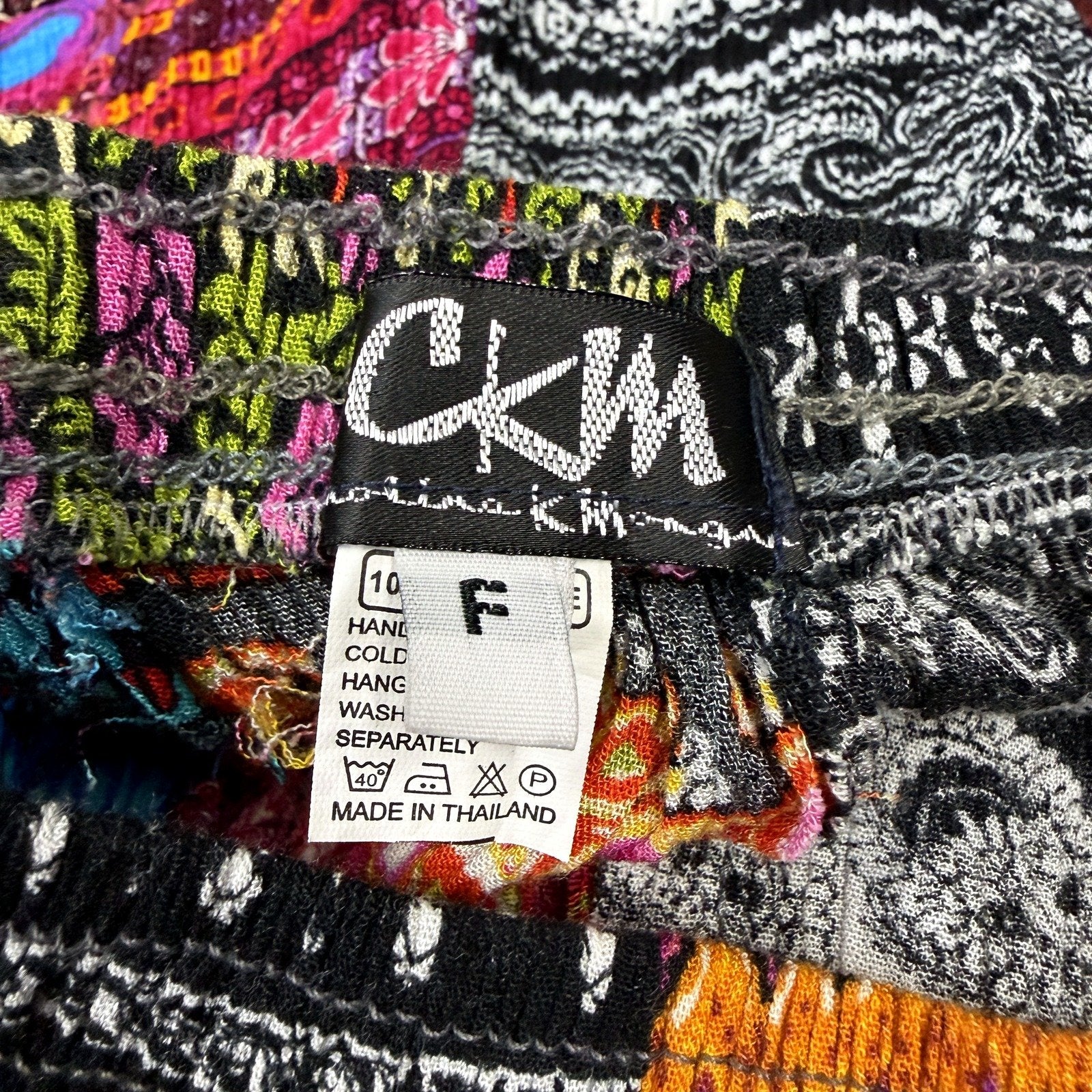 CKM Womens Boho Patchwork Print Maxi Skirt in Multicolor for Size 10 - Image 3