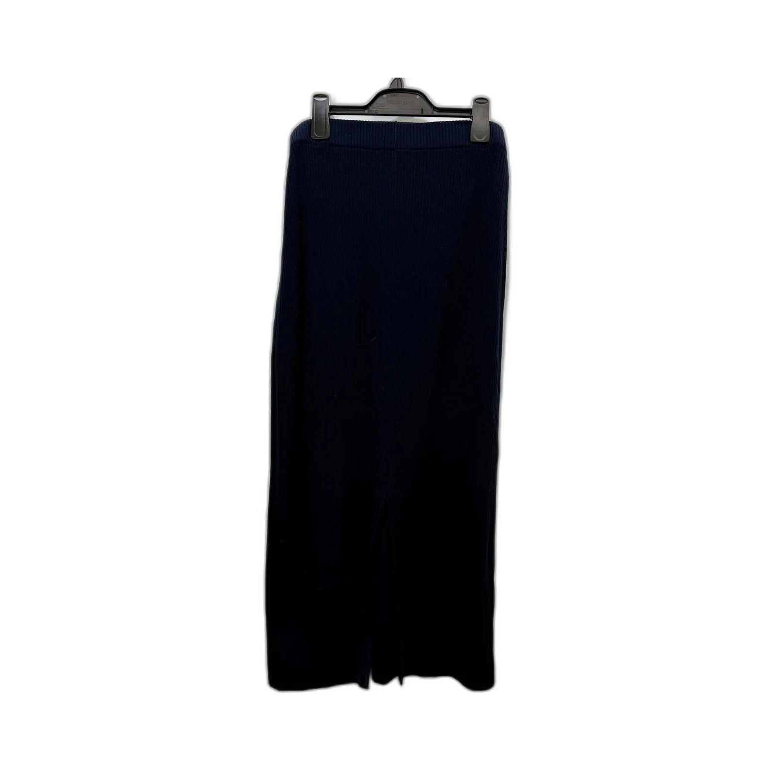 Decjuba Womens Midi Ribbed Knit Skirt in Navy Blue, Size M - Image 2