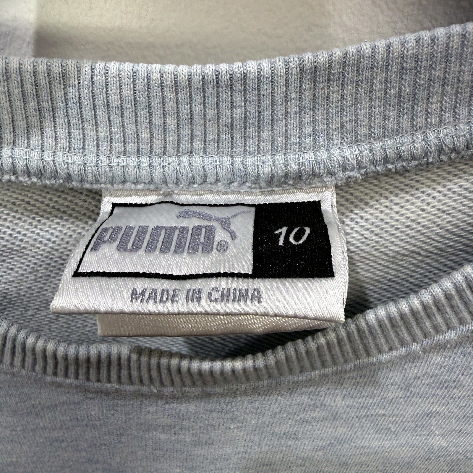 Puma Womens Gray Cotton Pullover Sweatshirt Size 10 - Image 4