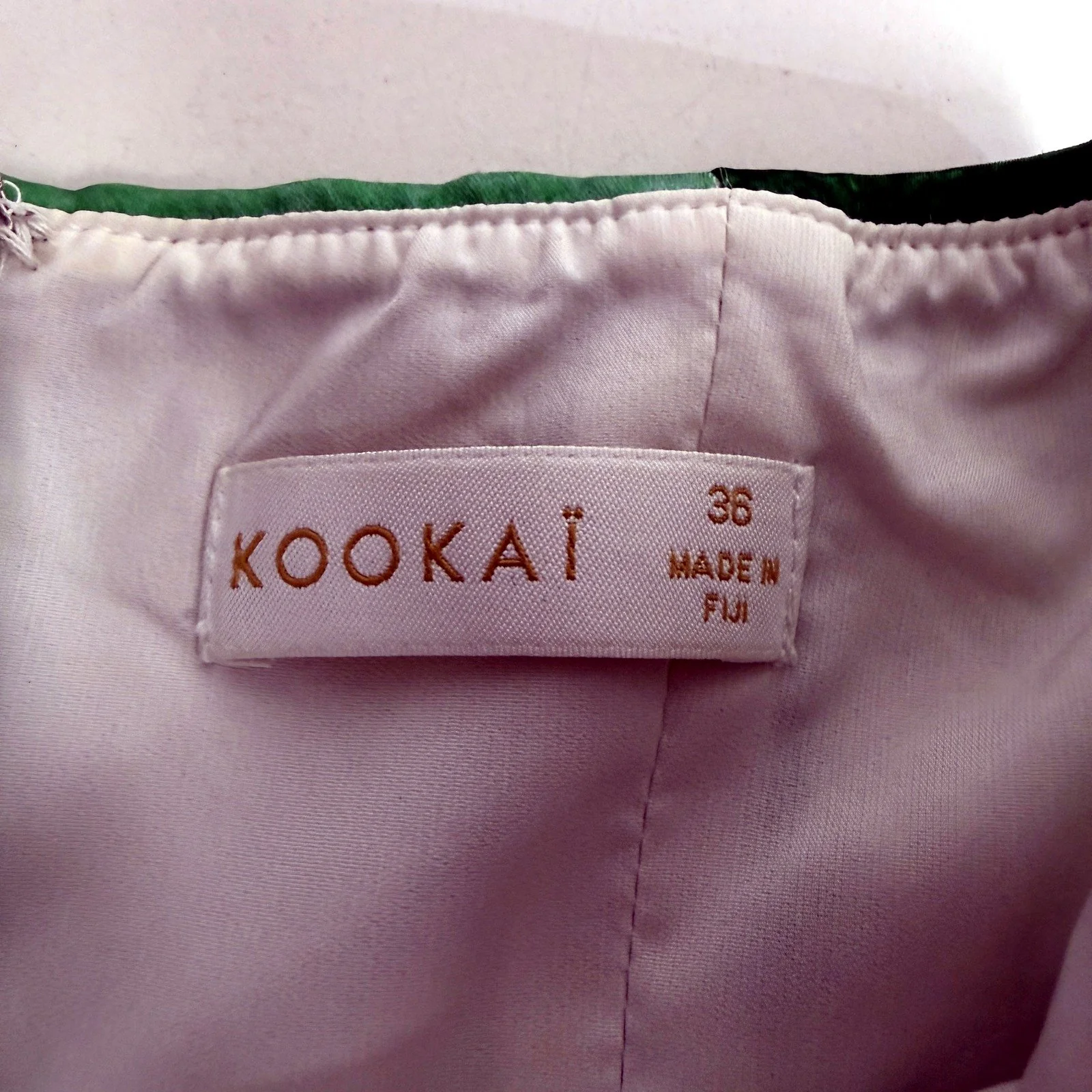 Kookai Womens Cropped Tube Top Green Casual Comfortable Zip Up Size 36 - Image 3