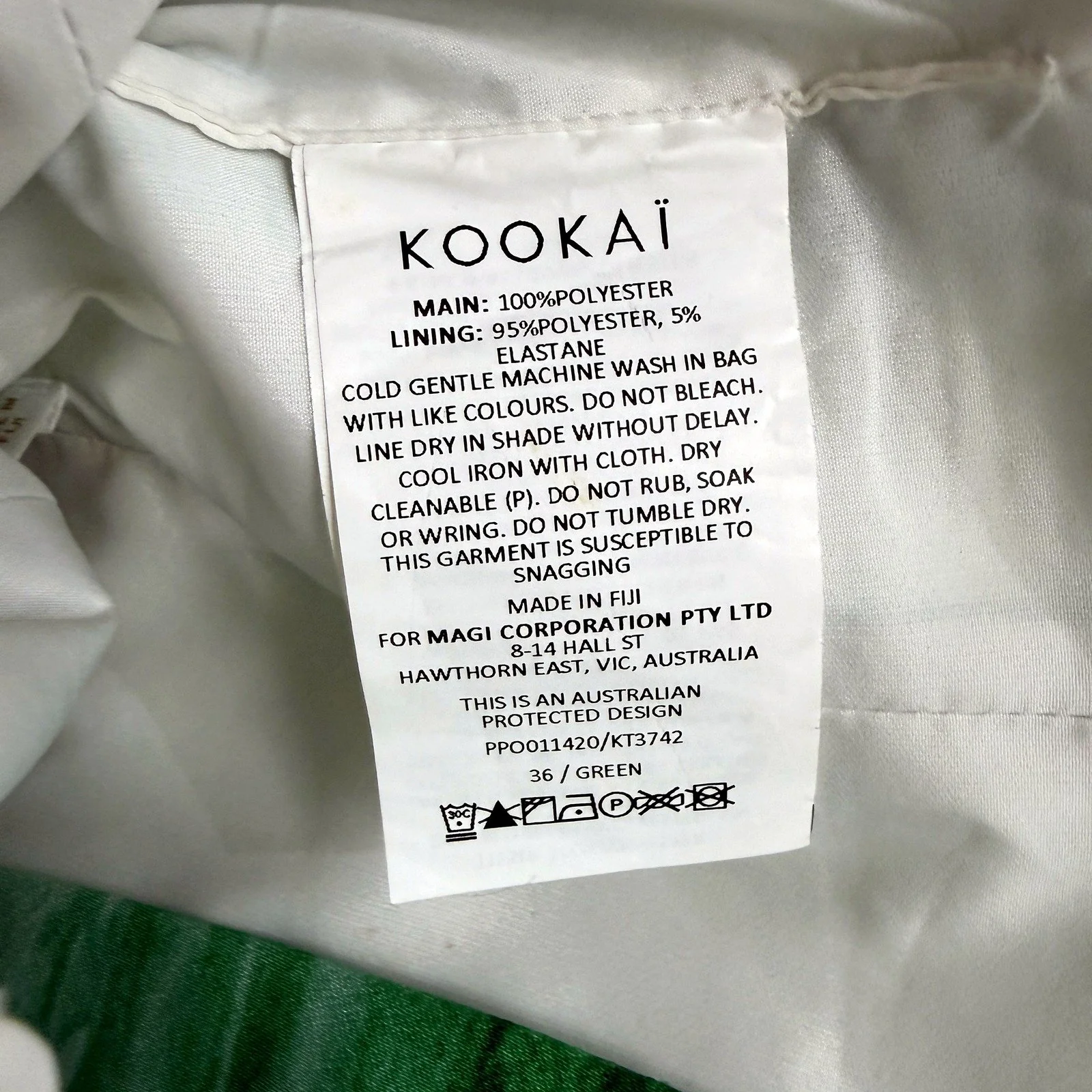 Kookai Womens Cropped Tube Top Green Casual Comfortable Zip Up Size 36 - Image 5