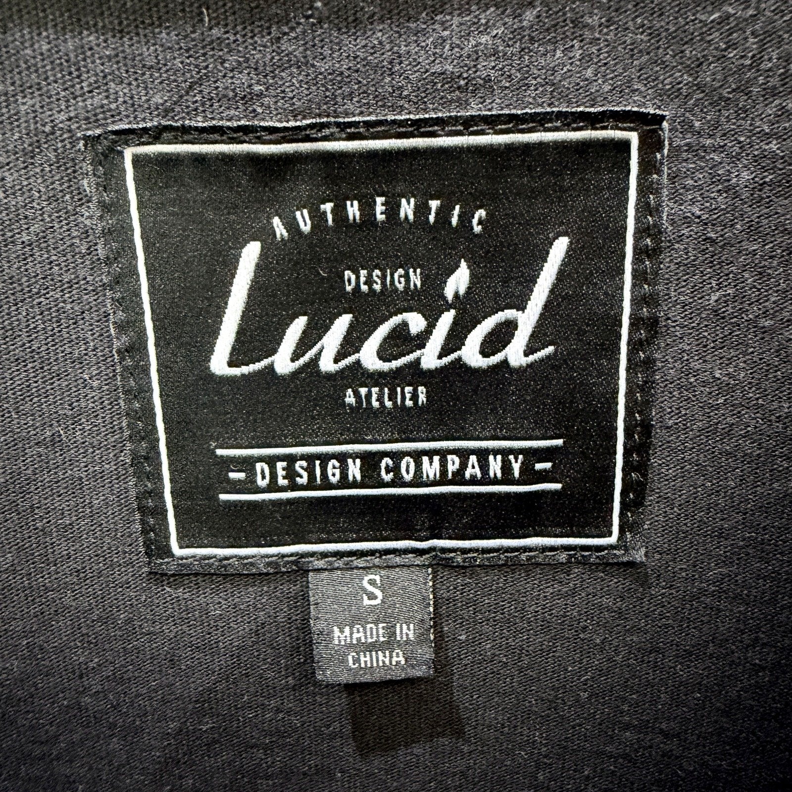 Lucid Mens Long Sleeve Graphic Tee Cotton Shirt in Black, Size S - Image 3