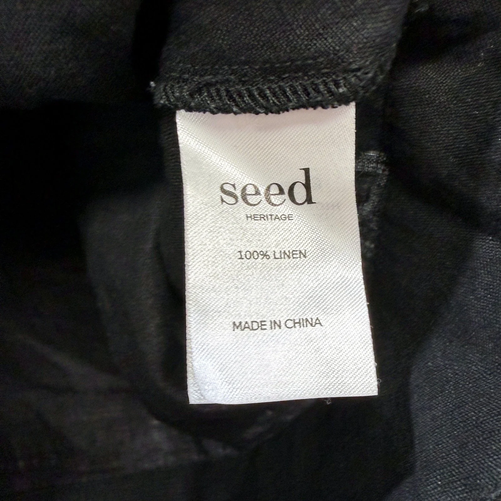 Seed Heritage Womens Sleeveless Linen Top in Black, Size 10 - Image 4
