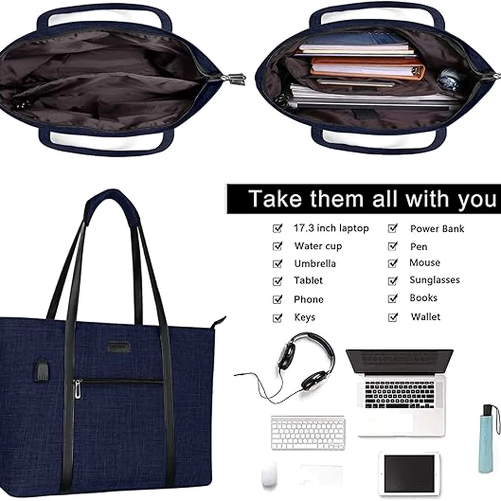 MOSISO Unisex Briefcases Lightweight Laptop Tote Bag Briefcase Organizer NEW - Image 5