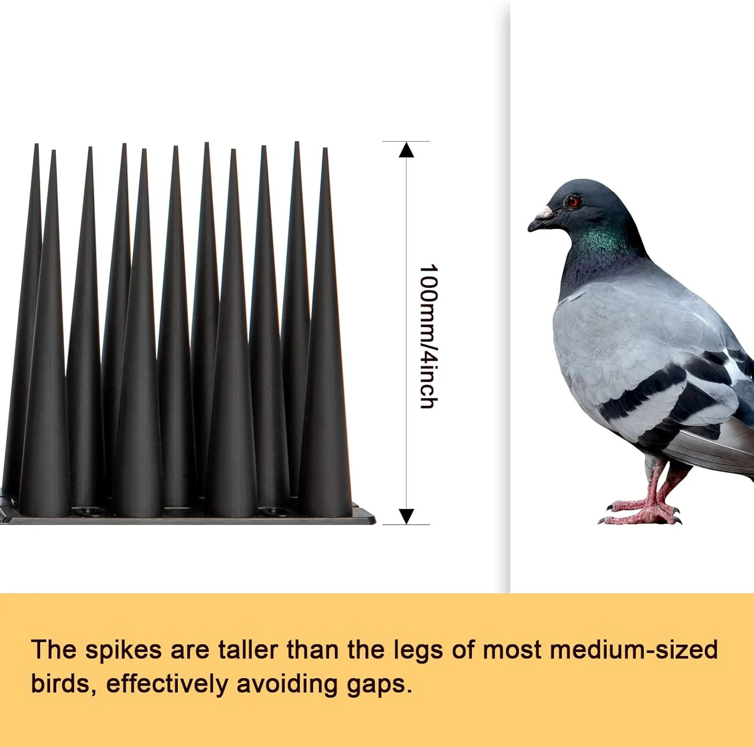OFFO Black Bird Spikes to Deter Pigeons, Sparrows & Other Pests 10Pack NEW - Image 2