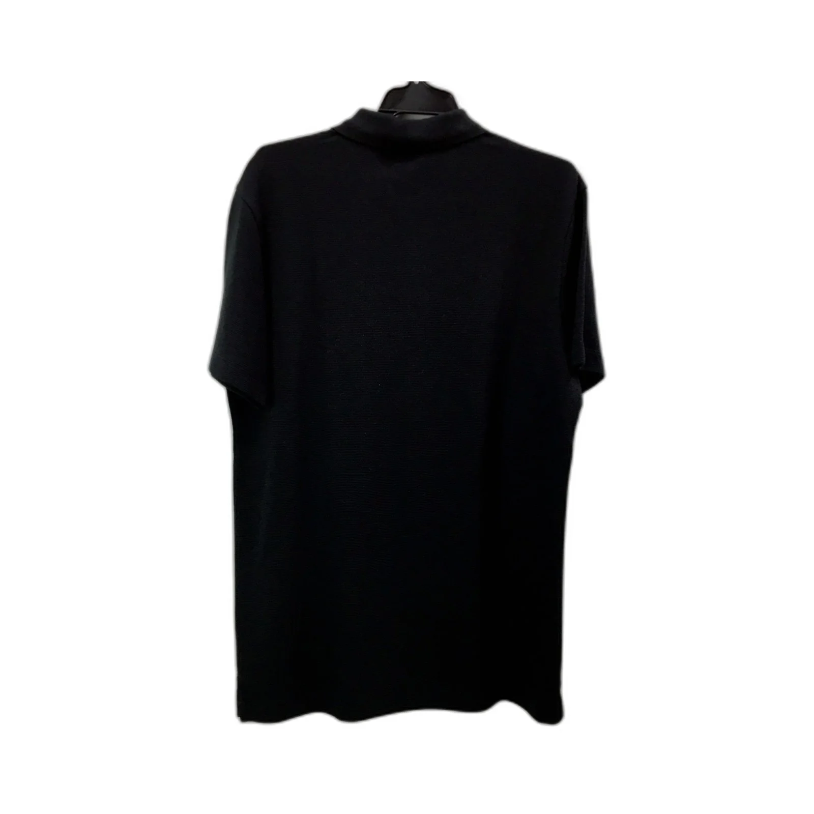 Renaissance Mens Short Sleeve Polo Shirt Jet Black Cotton Blend Size M NEW - Image 2