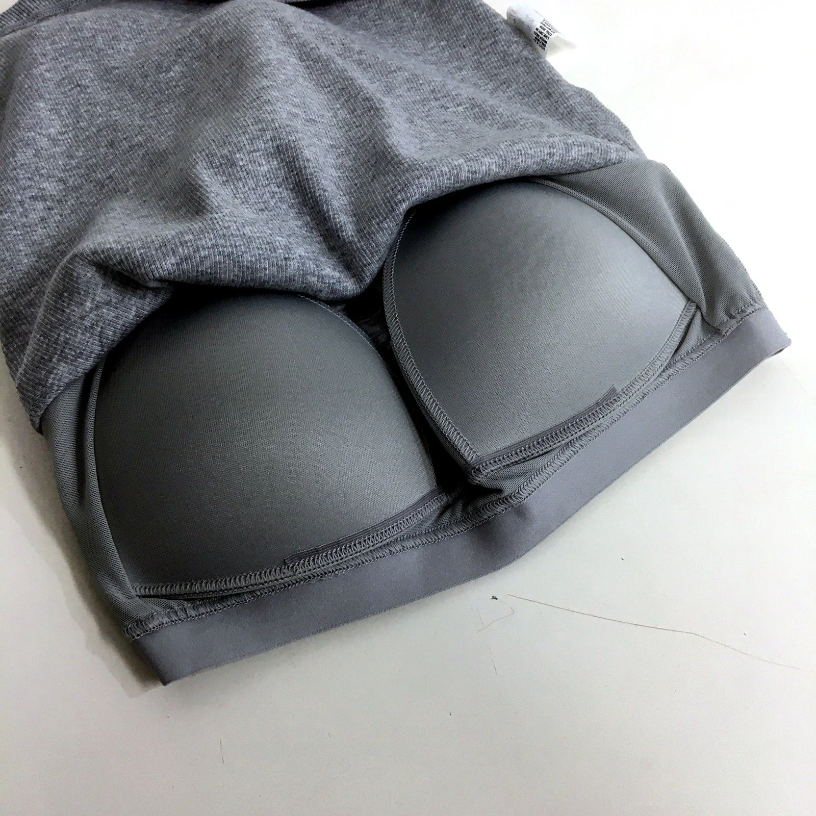 Uniqlo Womens Ribbed Cropped Bra Sleeveless Top in Gray, XS Size NEW - Image 4
