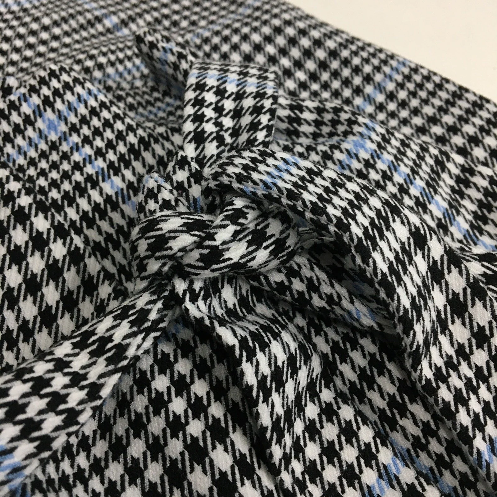 H & M Houndstooth Checkered Elastic Waist Trousers Black and White Women Size 12 - Image 4