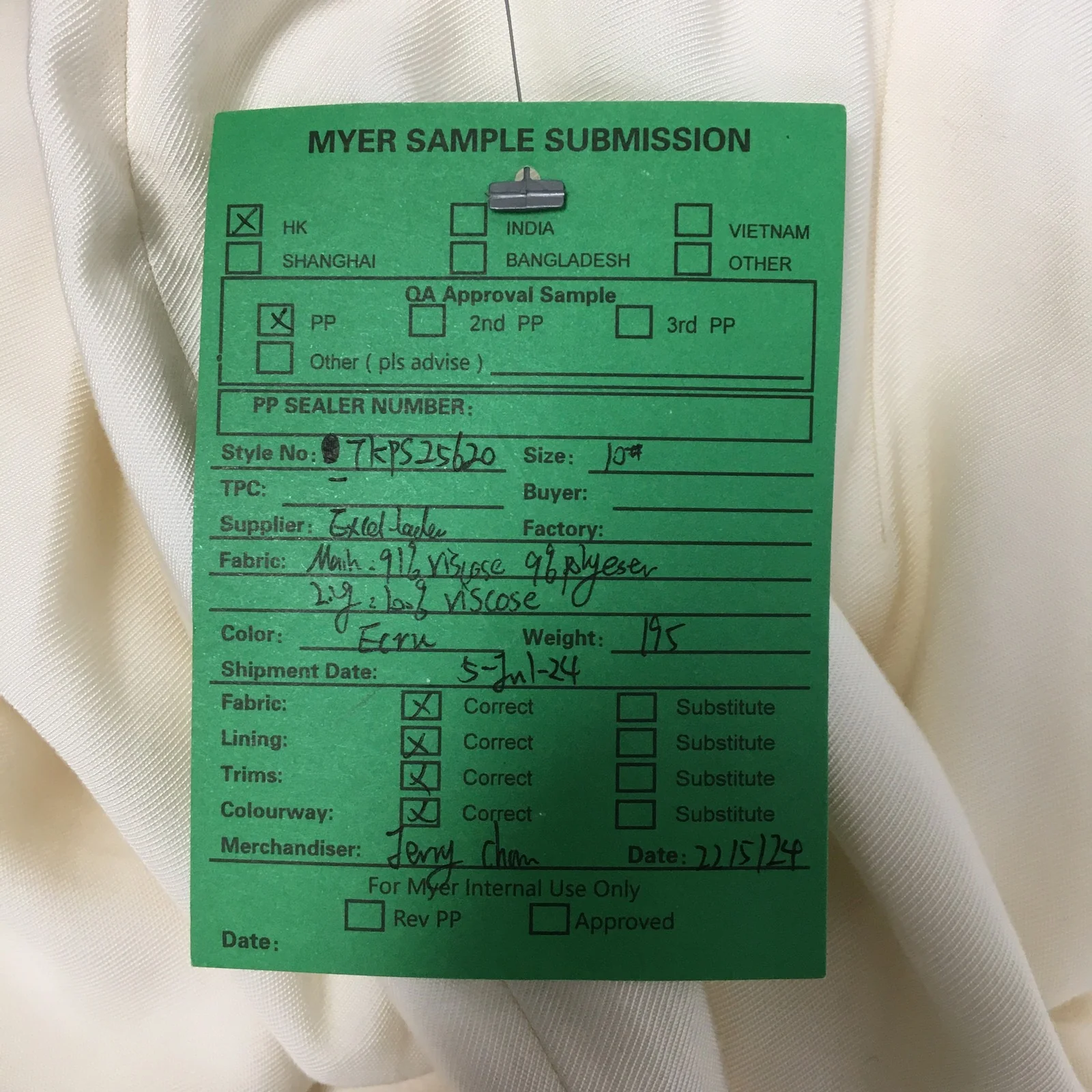 Tokito Wide Leg High Waisted Trousers Cotton Blend Cream Womens Size 10 - Image 3