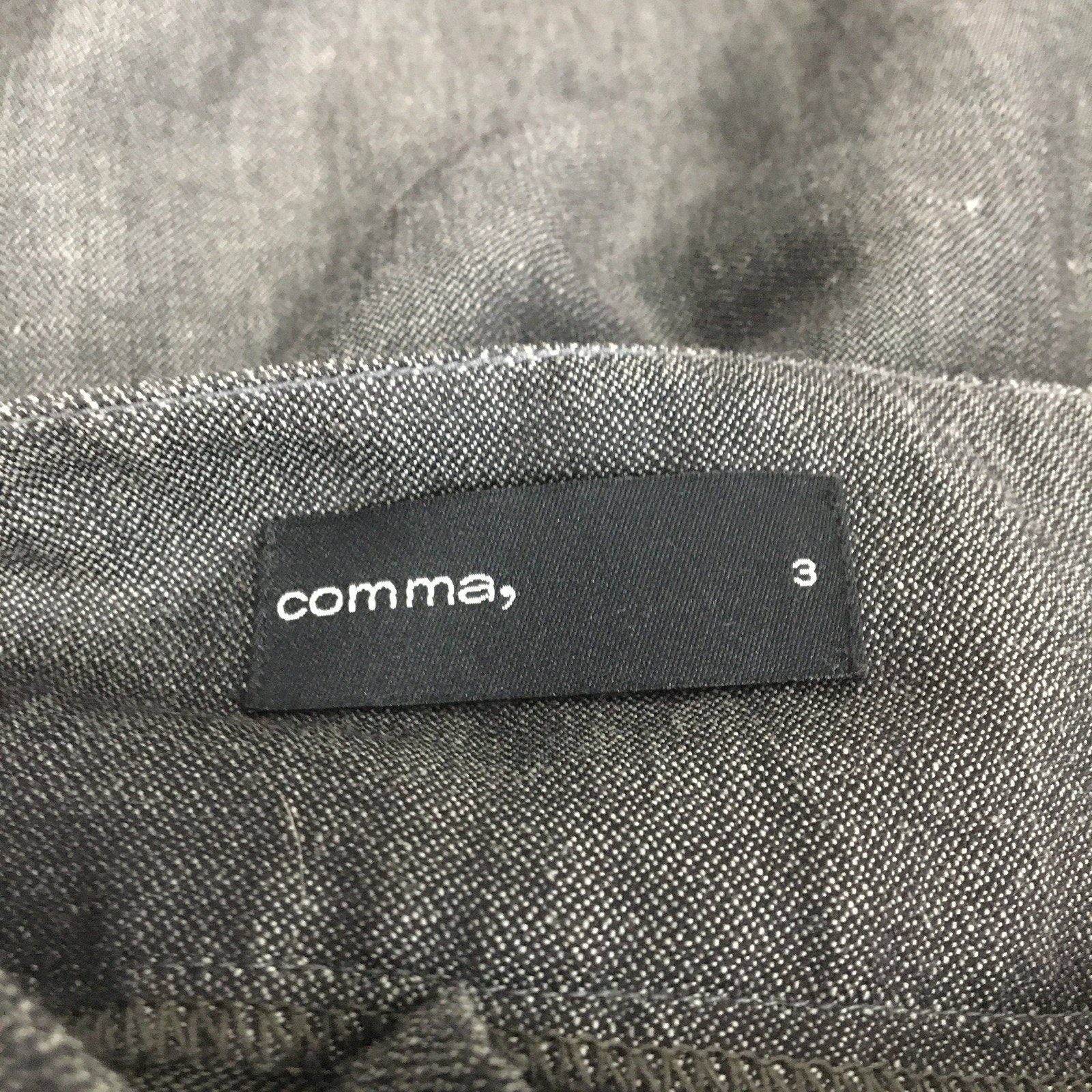 Comma Wide Leg Linen Wool Pants Black High Waisted Womens Size 3 NEW - Image 4