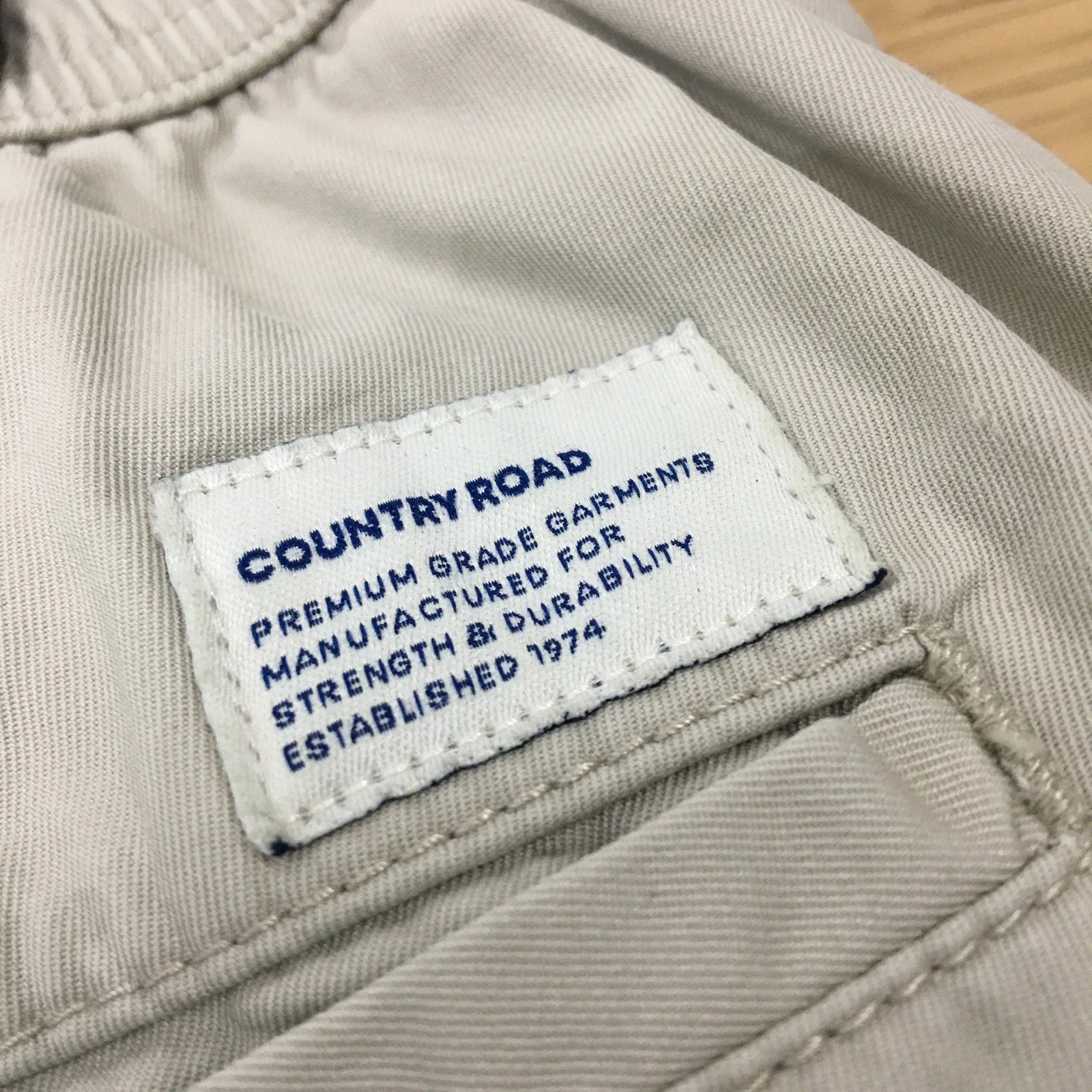 Country Road Drawstring Casual Shorts Tan Mens Size 30 - Image 3