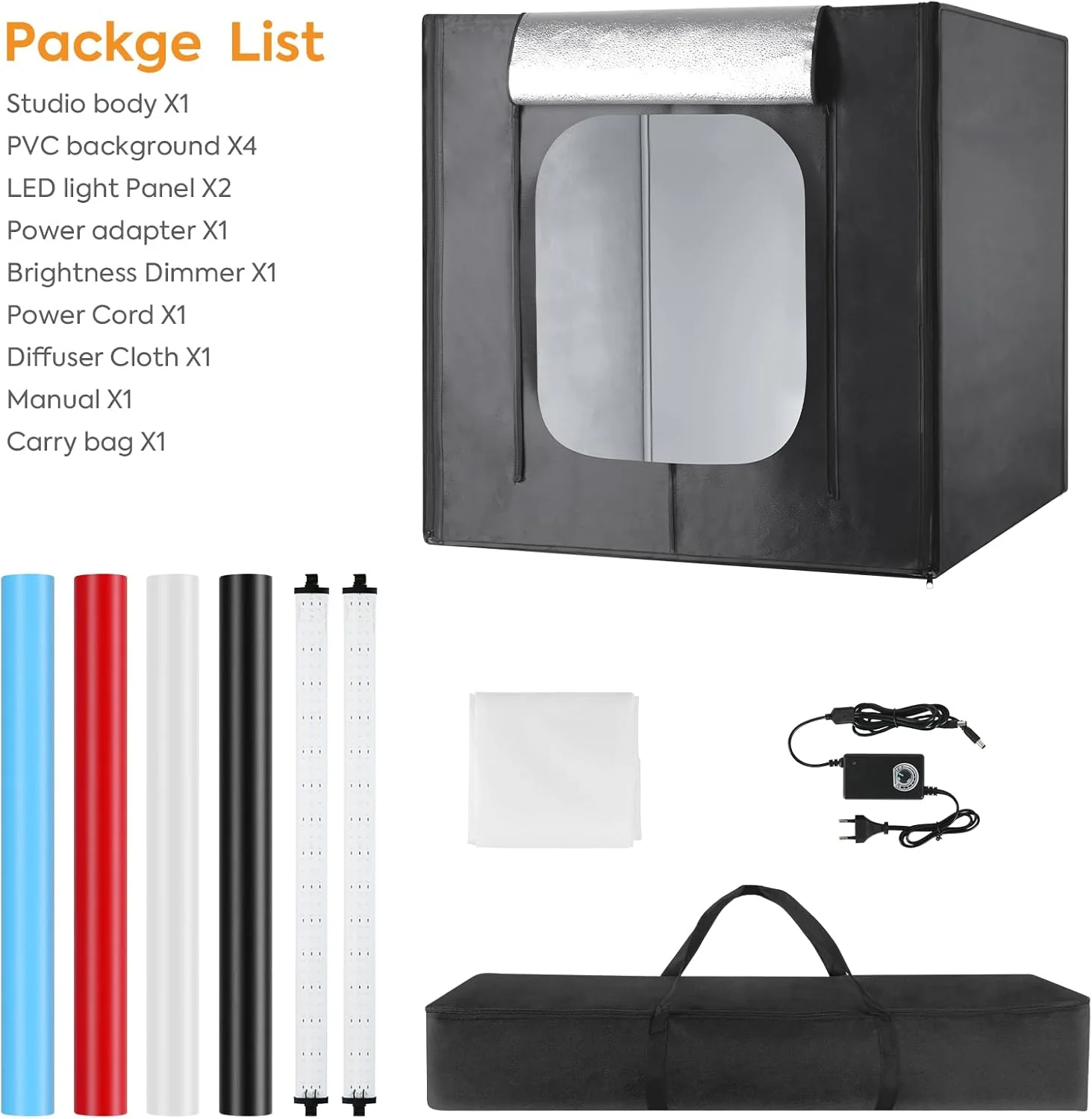 Huzofexo 32" x Portable Folding Professional Photo Studio Light Box Black DEMO - Image 5