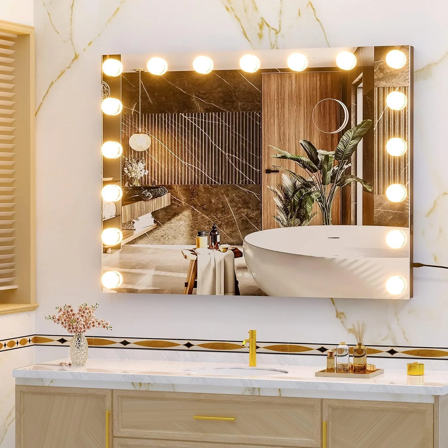 EDIMENS Hollywood LED Vanity Mirror with Smart Touch Control Dimmable White DEMO - Image 5