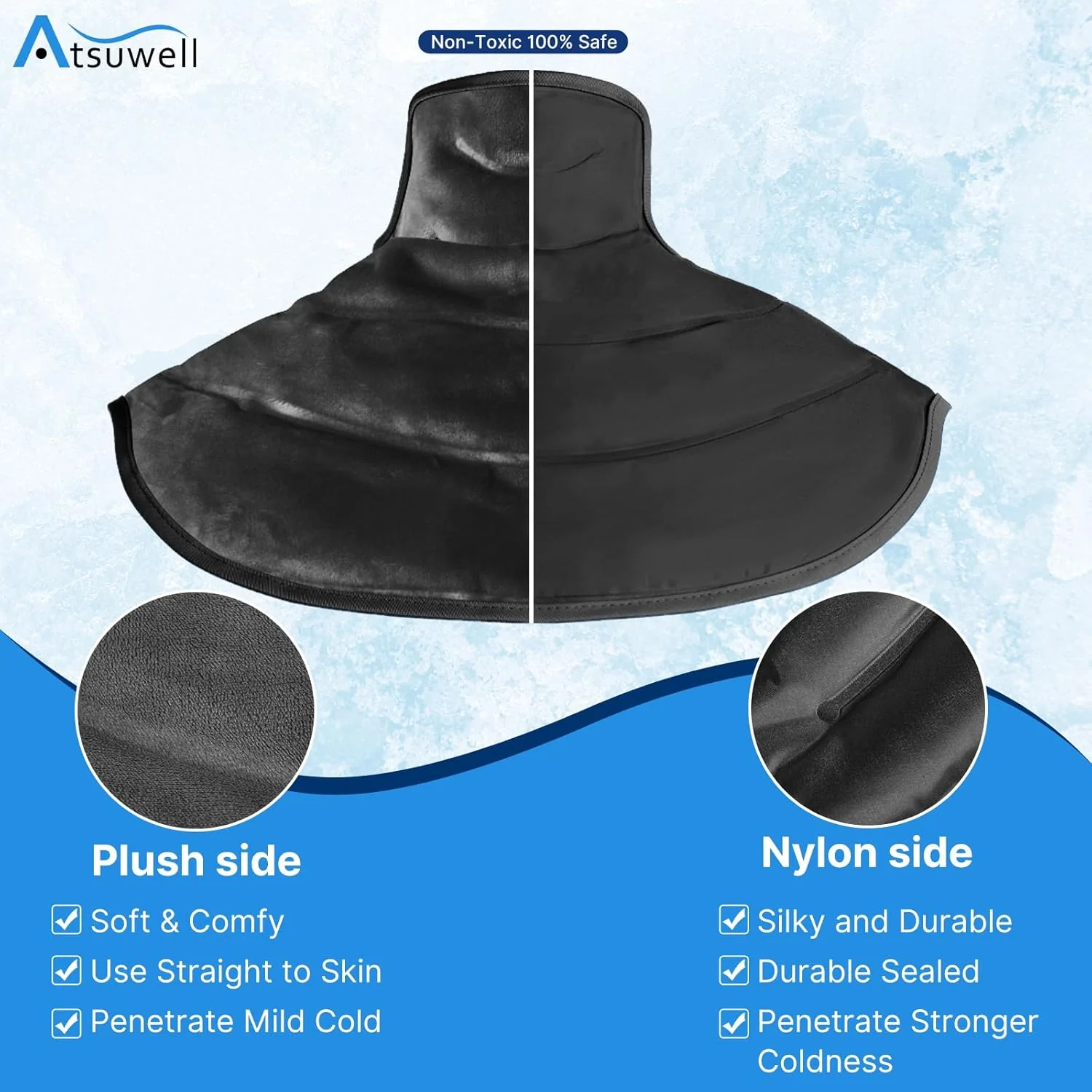 Atsuwell Reusable Neck Ice Pack Wrap Gel Cold Therapy for Sore Shoulders DEMO - Image 3