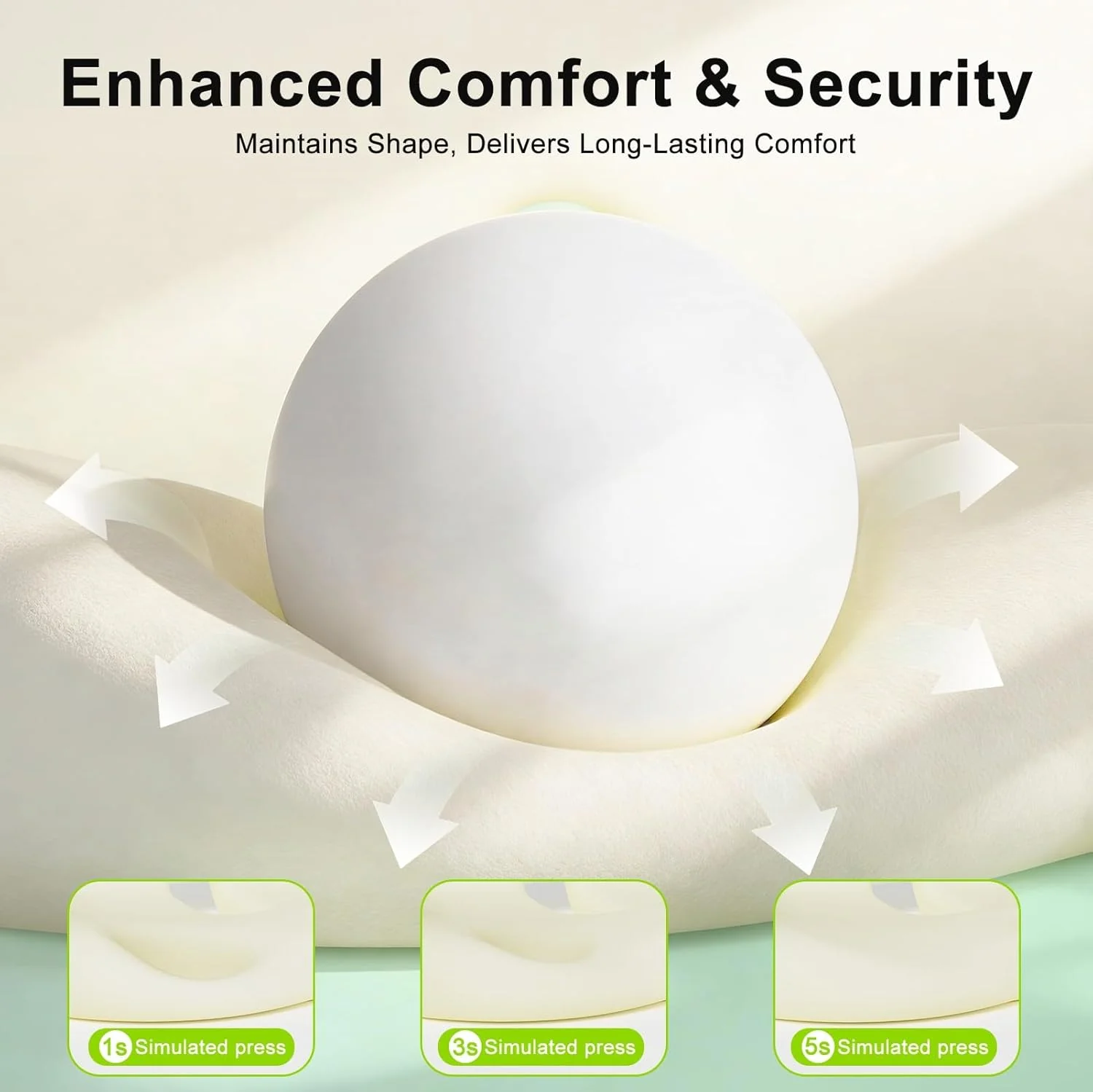 TooMiMo Memory Foam Car Seat Cushion with Elastic Band Non-Slip Bottom DEMO - Image 8