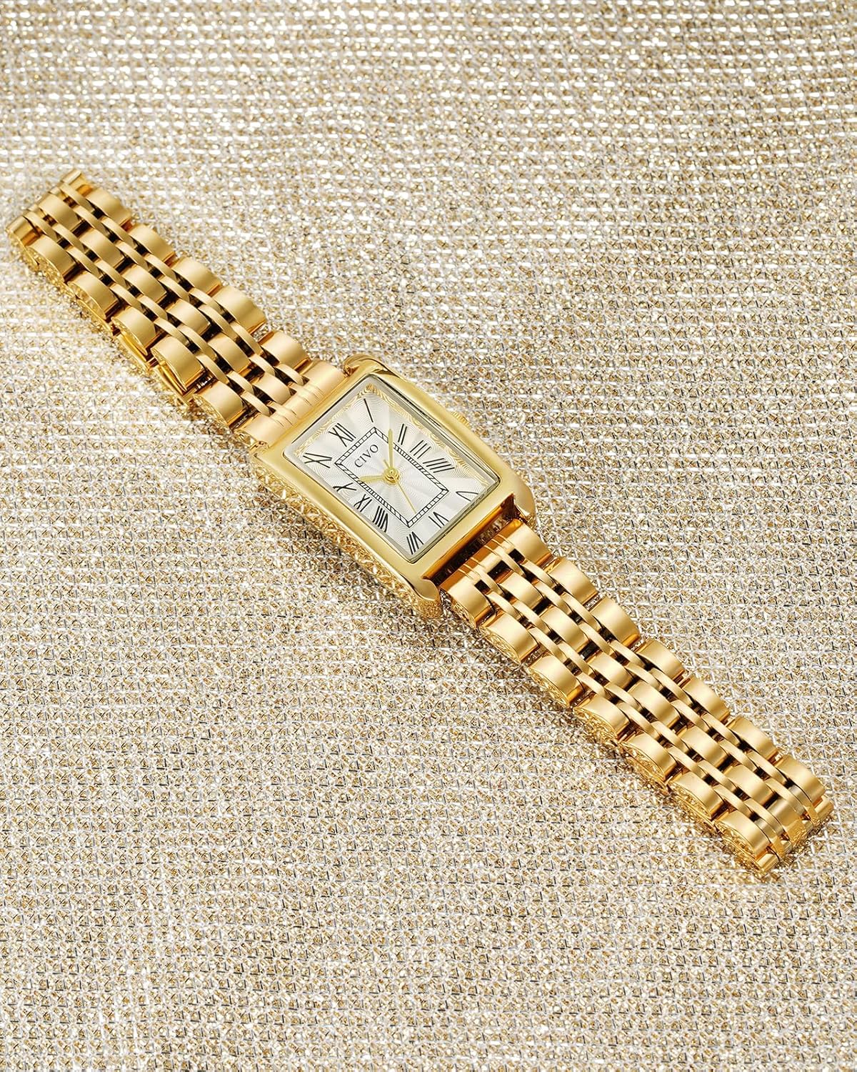 CIVO Analog Rectangle Face Luxury Stainless Steel Wrist Watches for Women NEW - Image 3