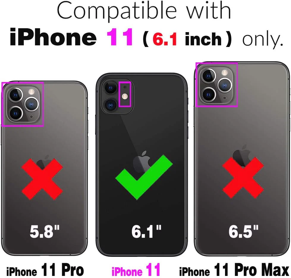 Asuwish Phone Case for iPhone 11 with Tempered Glass Screen Protector Black NEW - Image 2