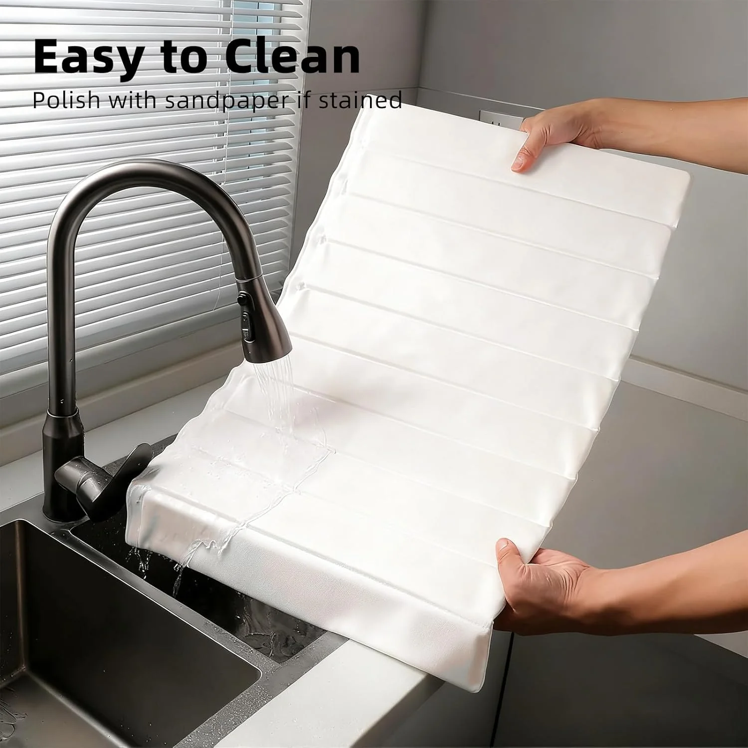 Intellihome Stone Drying Mat for Kitchen Counter Absorbent Detachable DEMO - Image 6