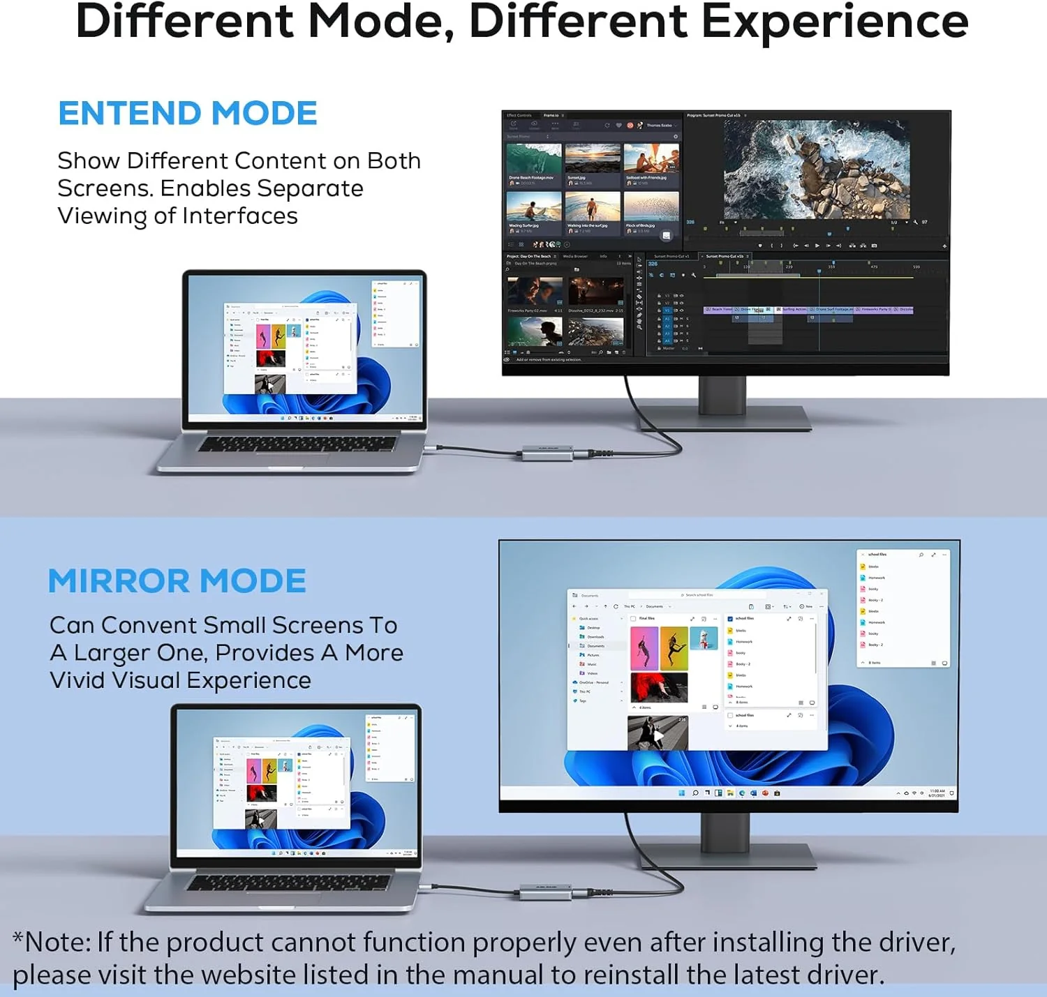 ABLEWE USB to HDMI Adapter - Upgraded Aluminum 3.0 & 2.0 Audio Video DEMO - Image 4