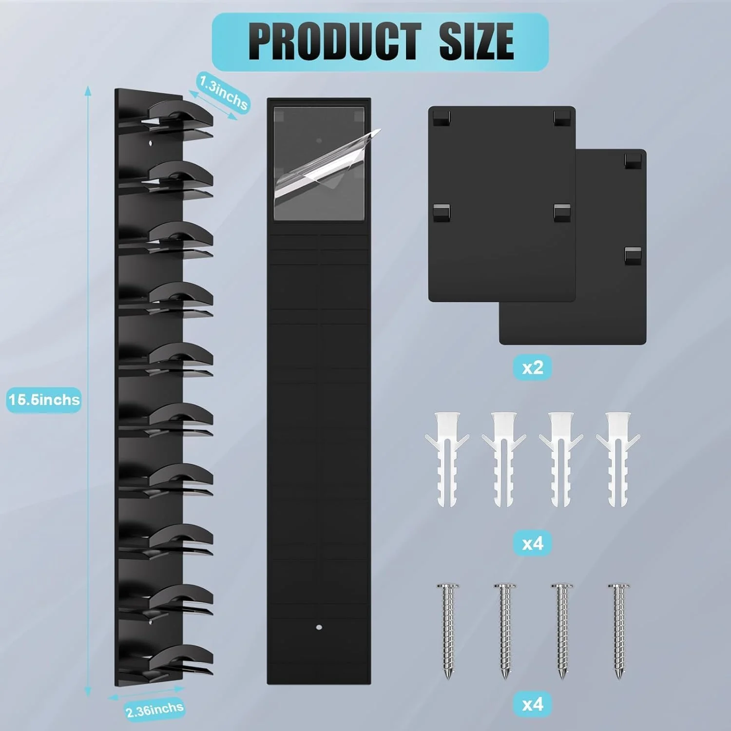 Sturdy 2-Pack Hat Organizer Wall Rack, Holds Baseball Caps, Adhesive Mount DEMO - Image 7