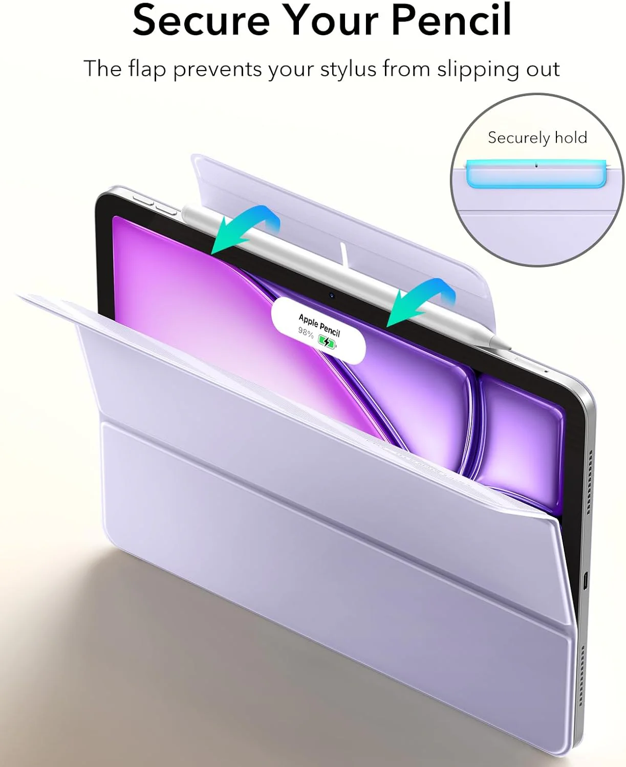 ESR Light Cases Purple iPad Air 13" Protective Case for Pro 12.9 NEW - Image 5