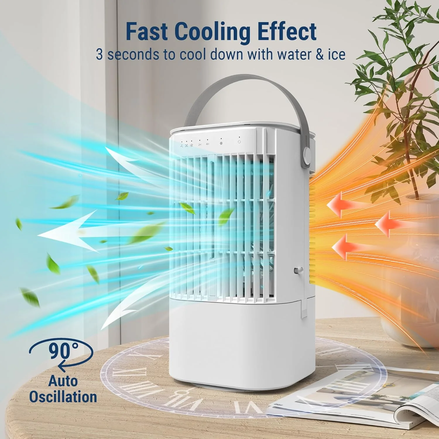 Vincona 4-in-1 Portable Windowless Mobile Air Conditioner Fan in White for DEMO - Image 4
