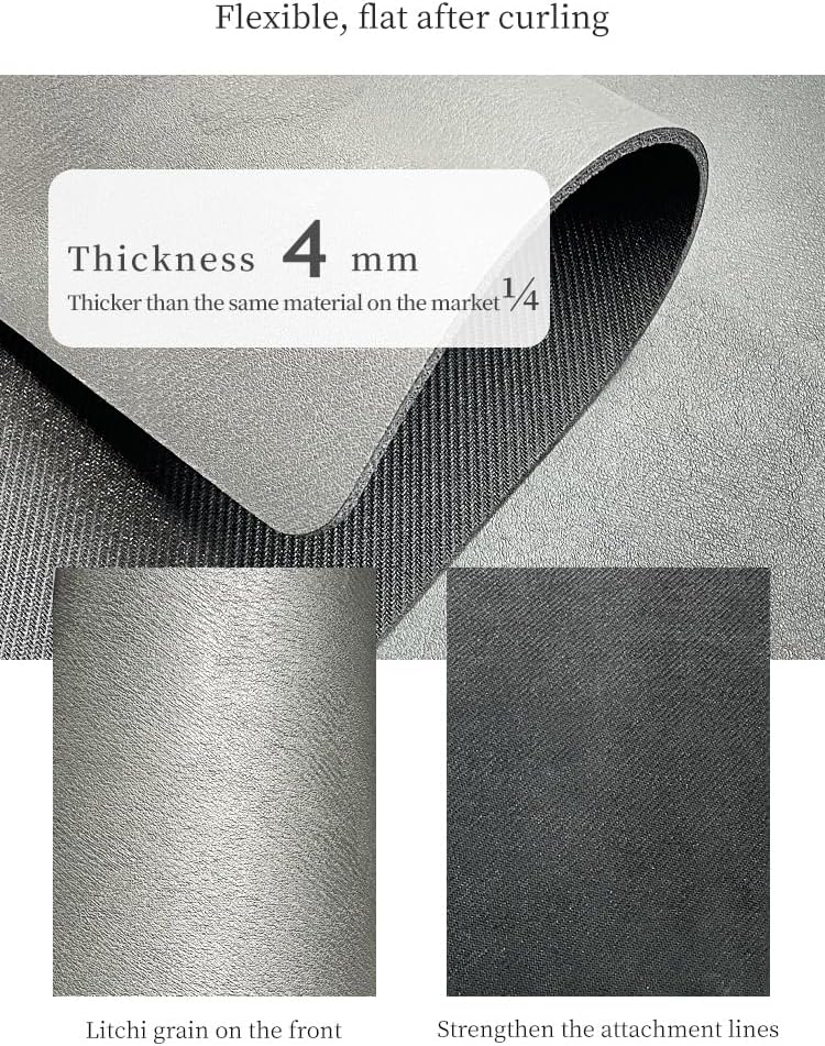 Tawedz Gray Dish Drying Mat Absorbent Polyurethane Foam Non-Slip Rubber NEW - Image 4