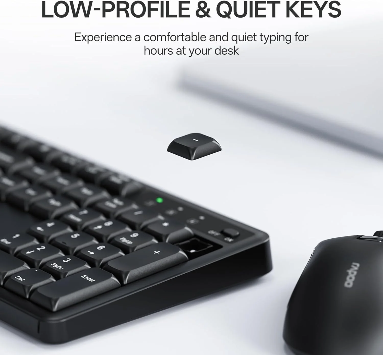RAPOO Wireless Keyboard and Mouse Combo 2.4GHz USB Receiver DEMO - Image 7