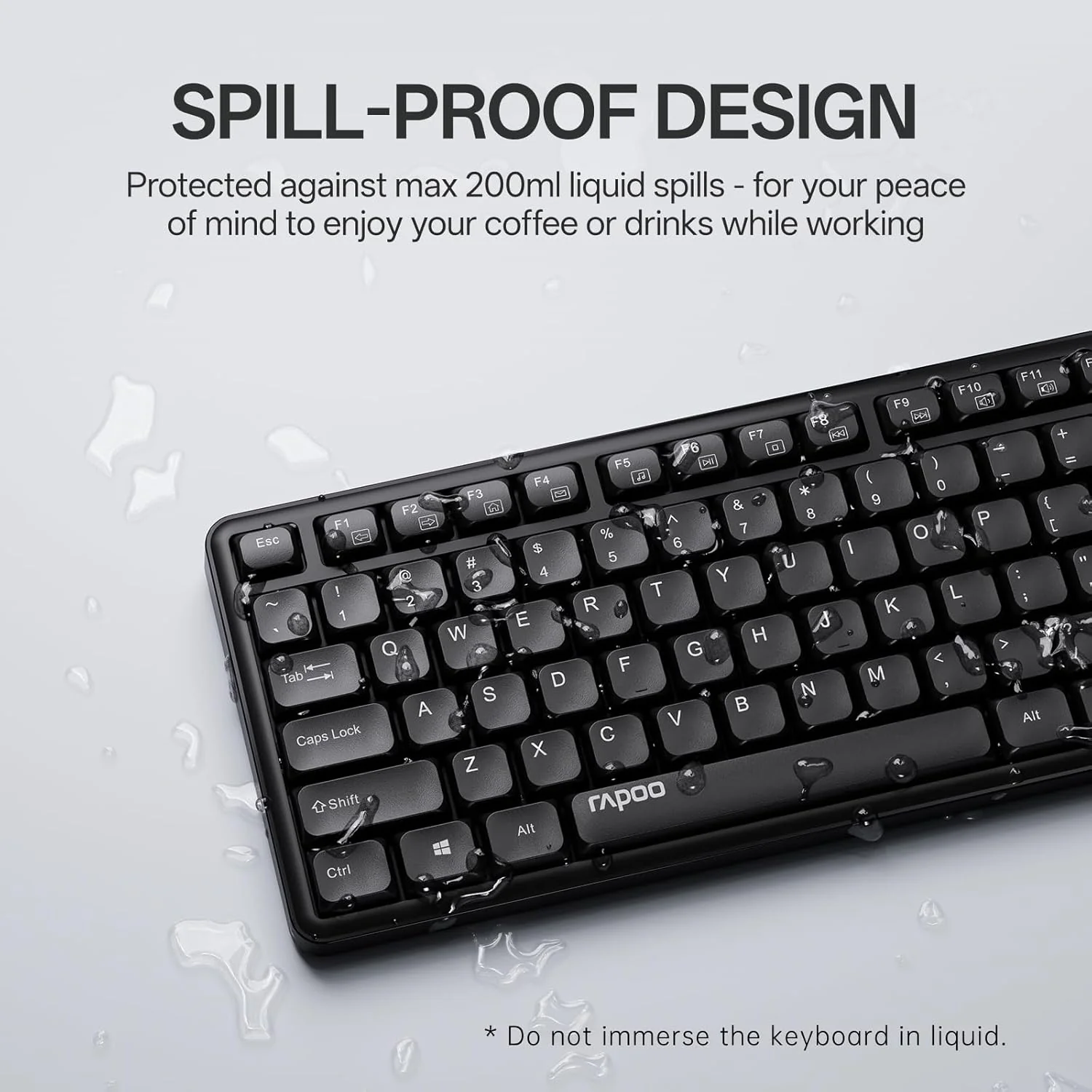 RAPOO Wireless Keyboard and Mouse Combo 2.4GHz USB Receiver DEMO - Image 8