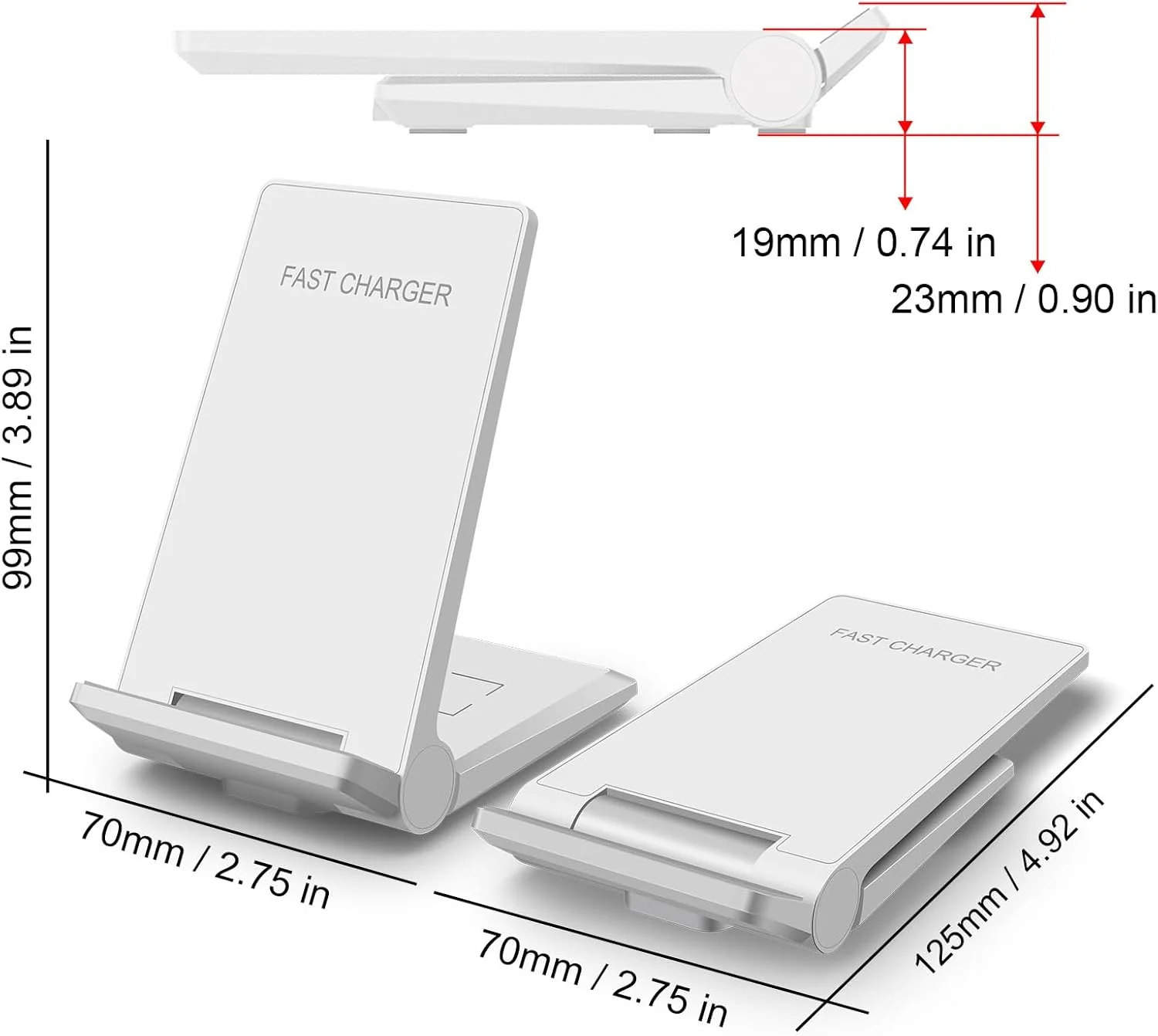 VNBBT Wireless Charging Stand Dock Foldable 20W Fast Charge Induction DEMO - Image 6