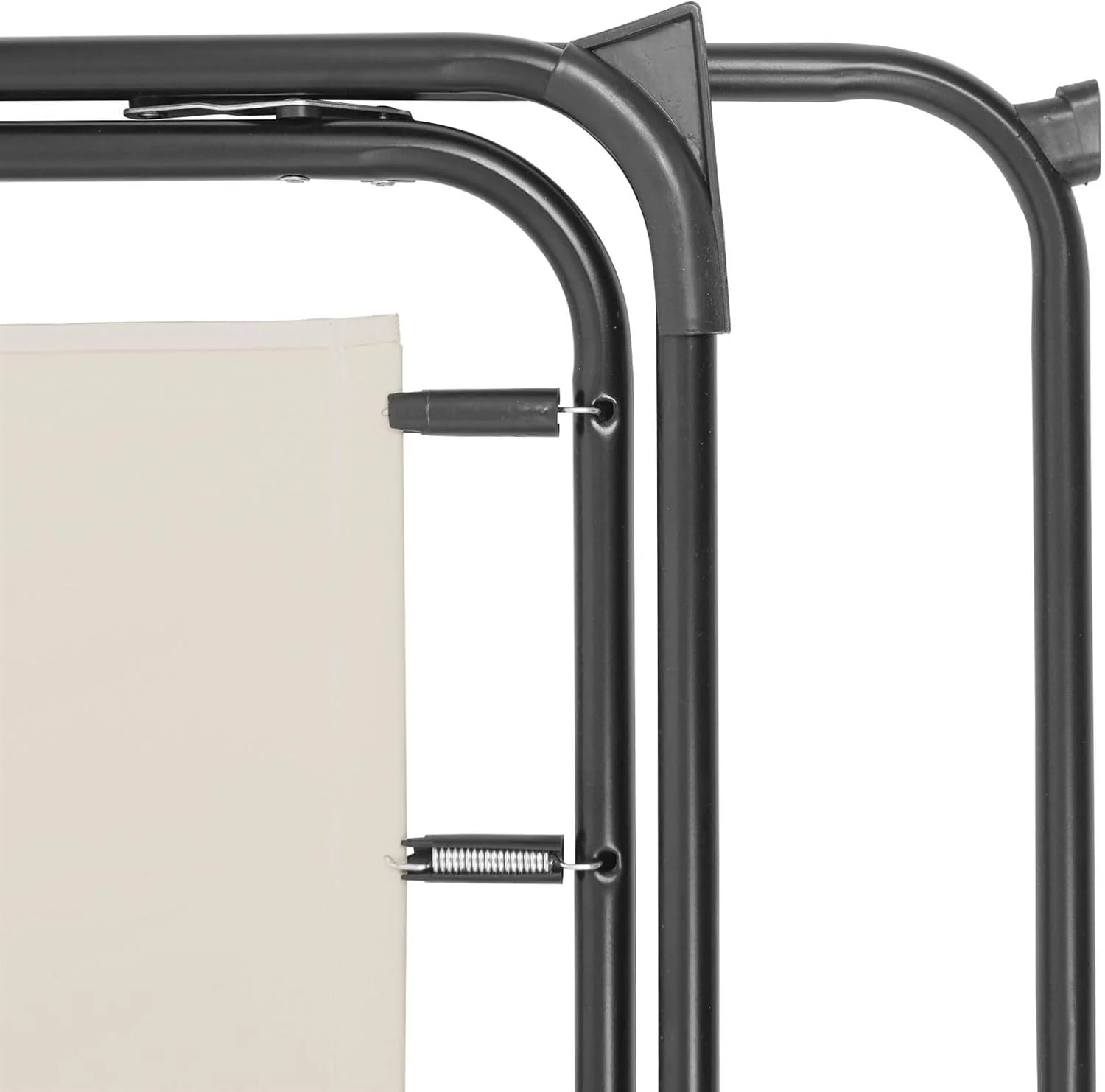 Harbour Housewares Folding Beach Chairs Metal Outdoor Patio Beige Pack of 2 DEMO - Image 4
