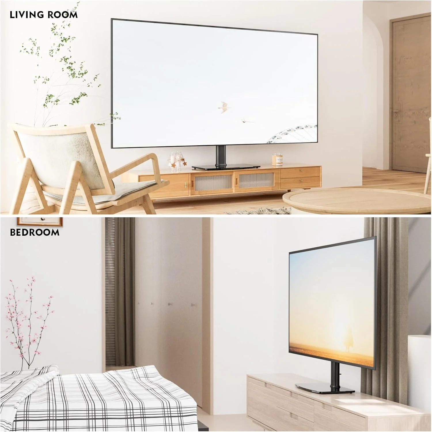Hemudu Universal TV Stand Tabletop Mount for 40 to 86 Inch TVs in Black NEW - Image 6